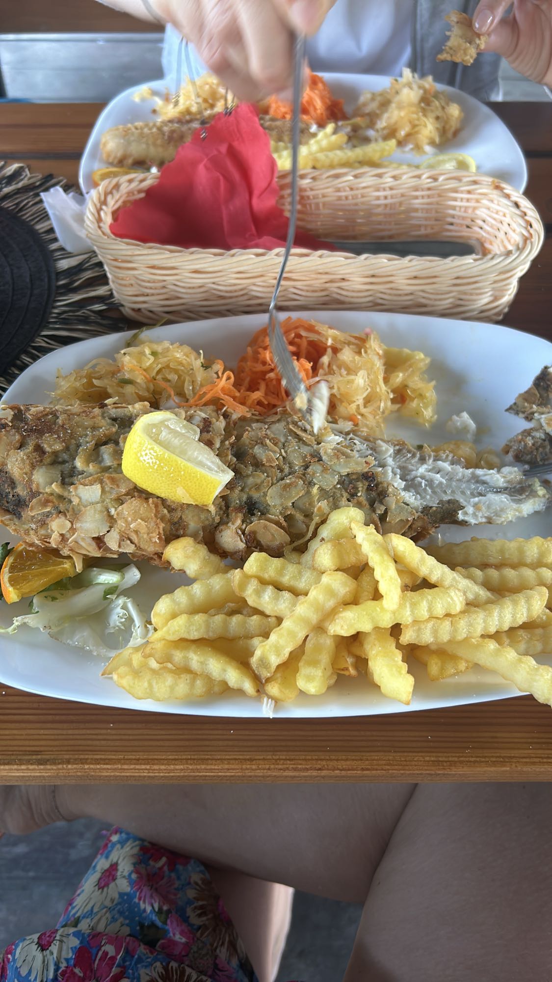 Ryba panierowana z frytkami