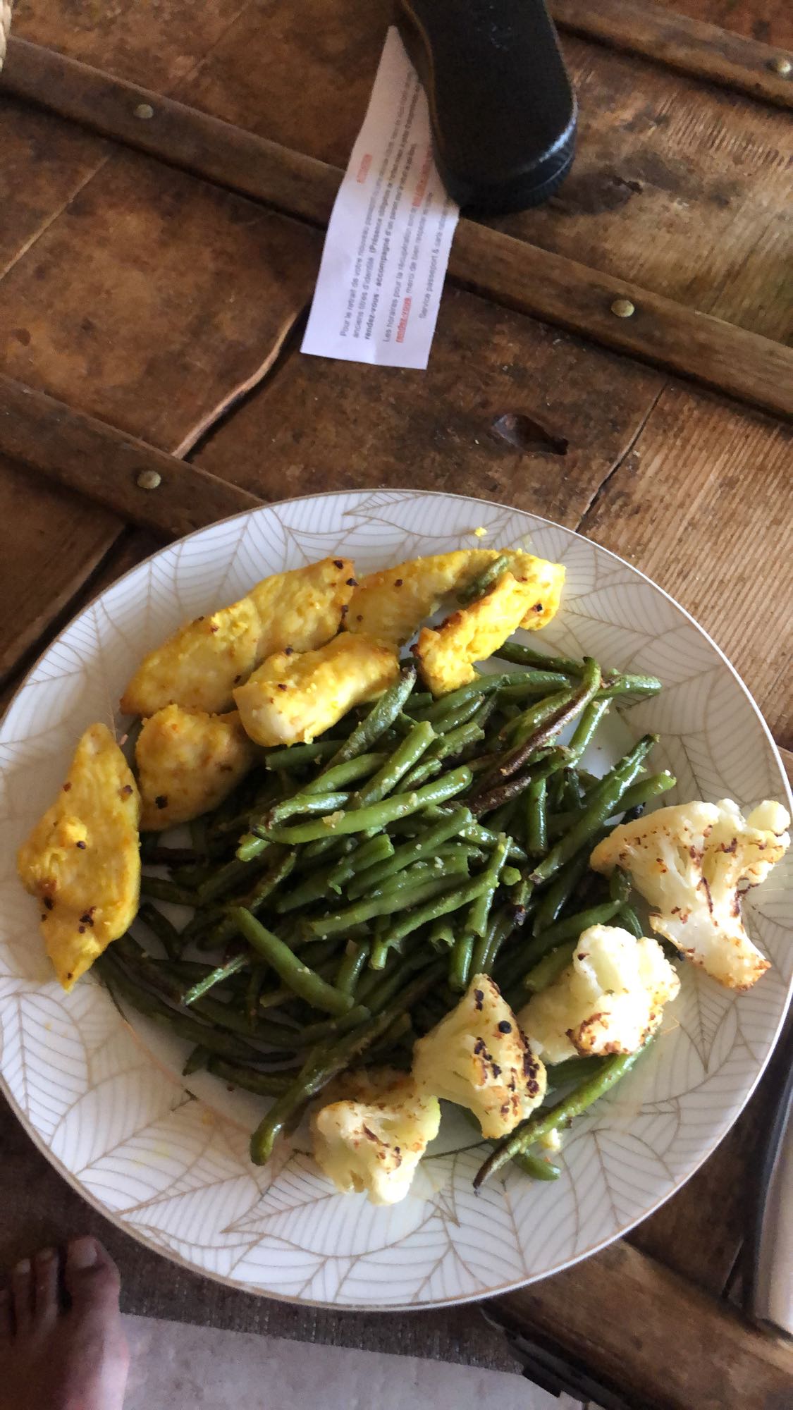Poulet et légumes grillés