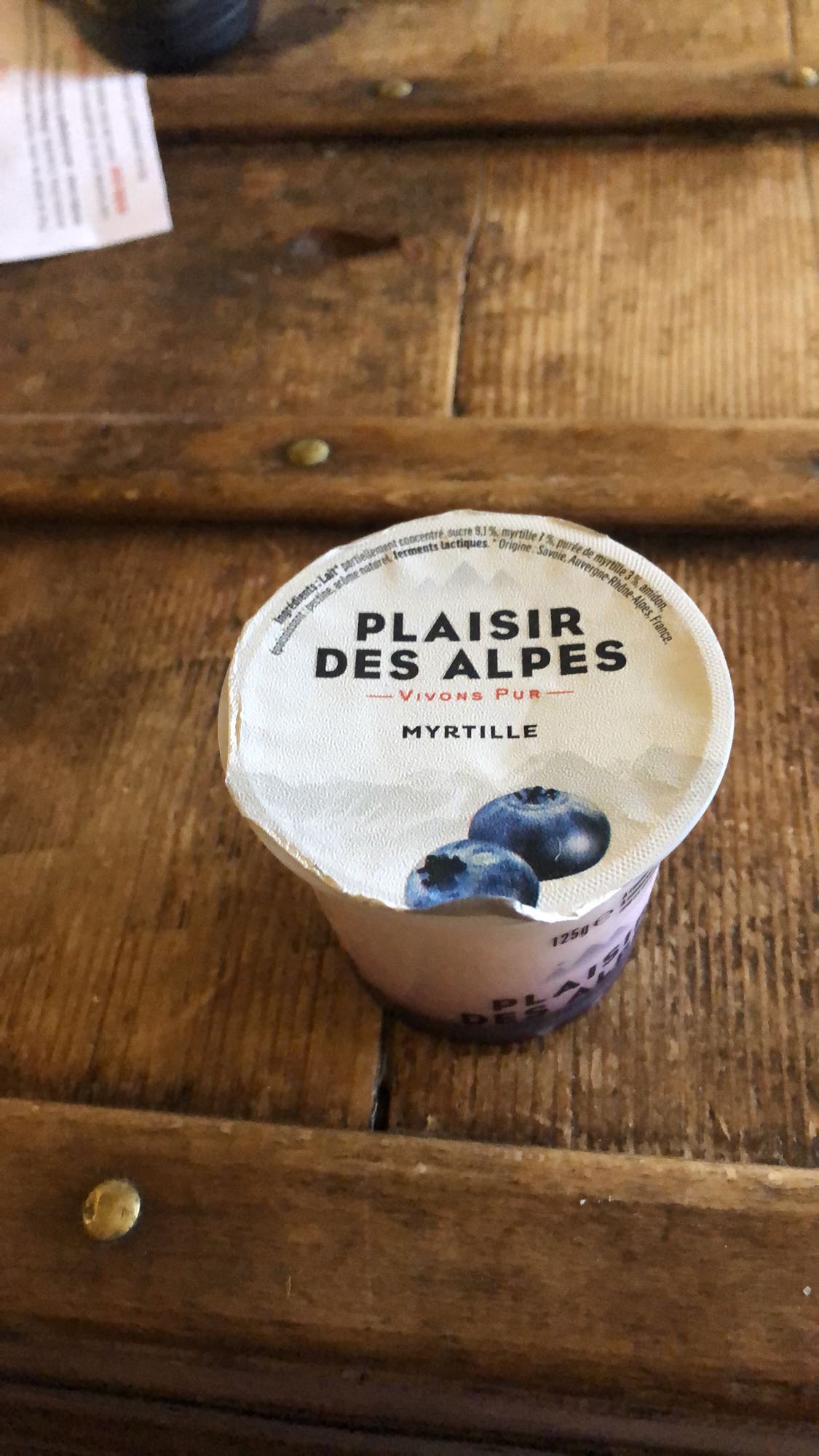 Yaourt myrtille alpin