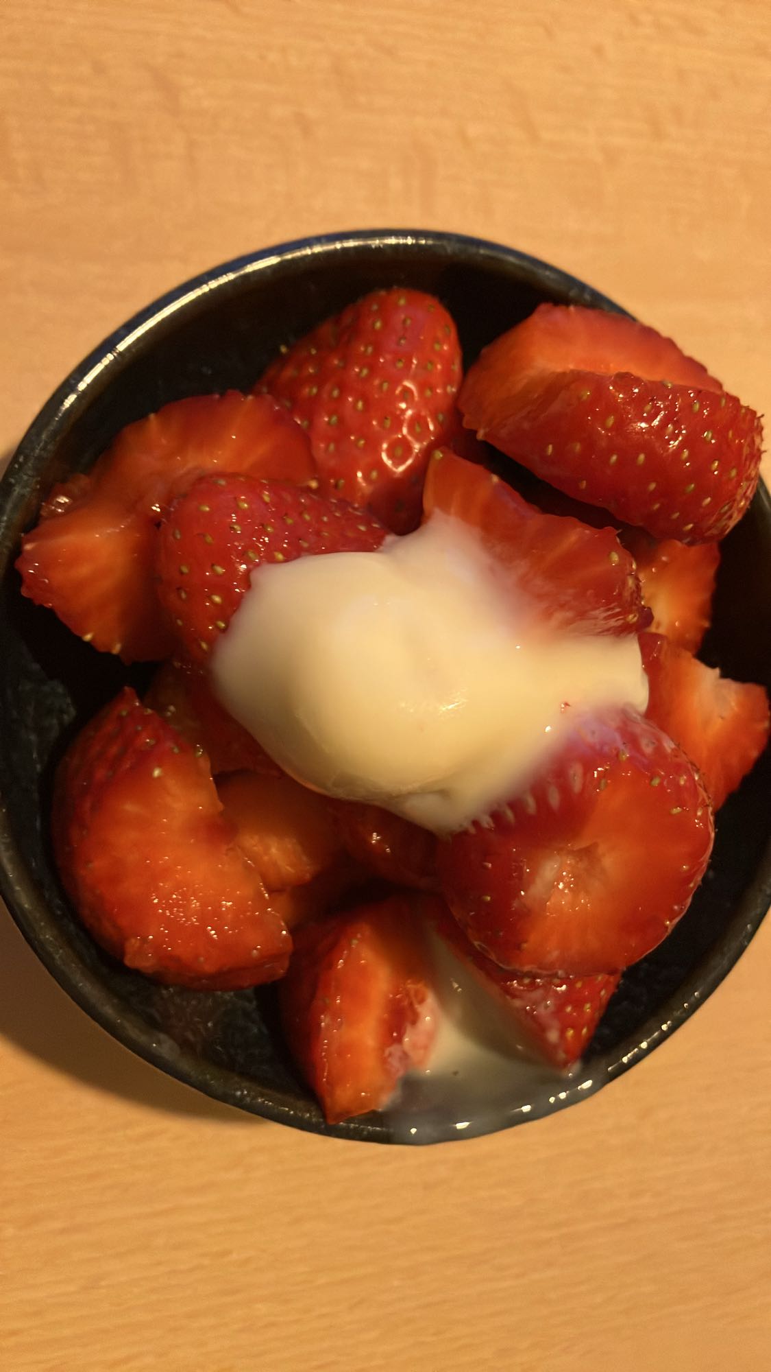 Morangos com leite condensado