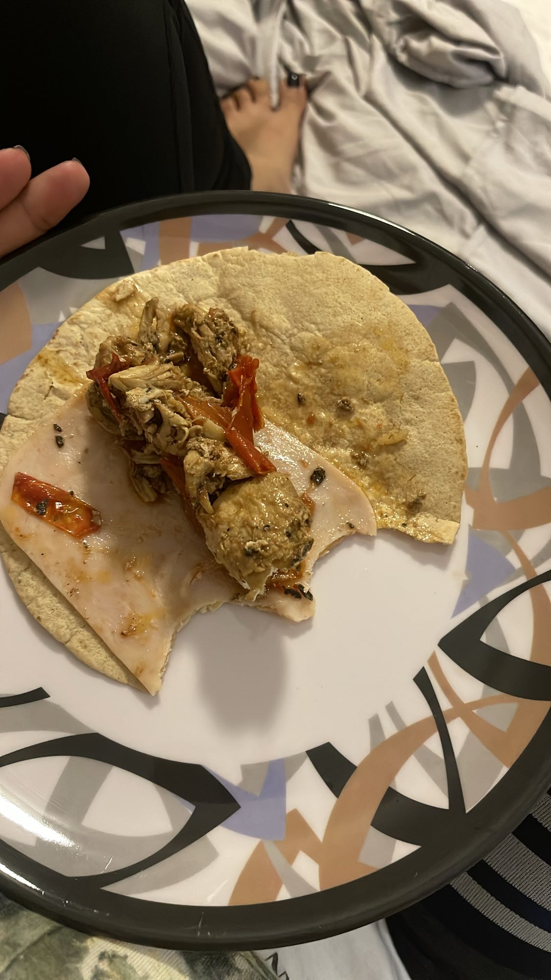 Taco de pollo y pavo