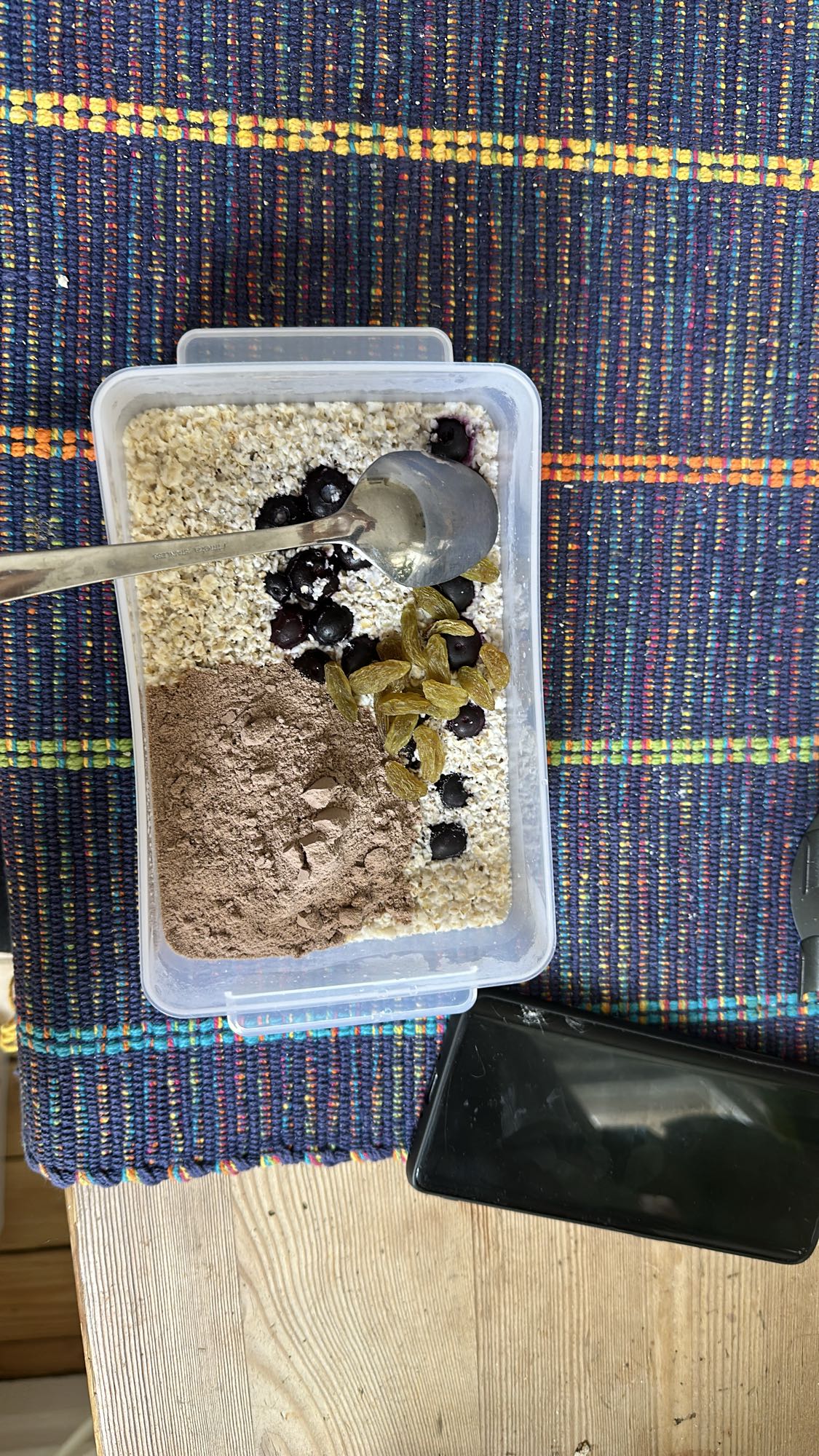 Havregrynsfrukostlåda