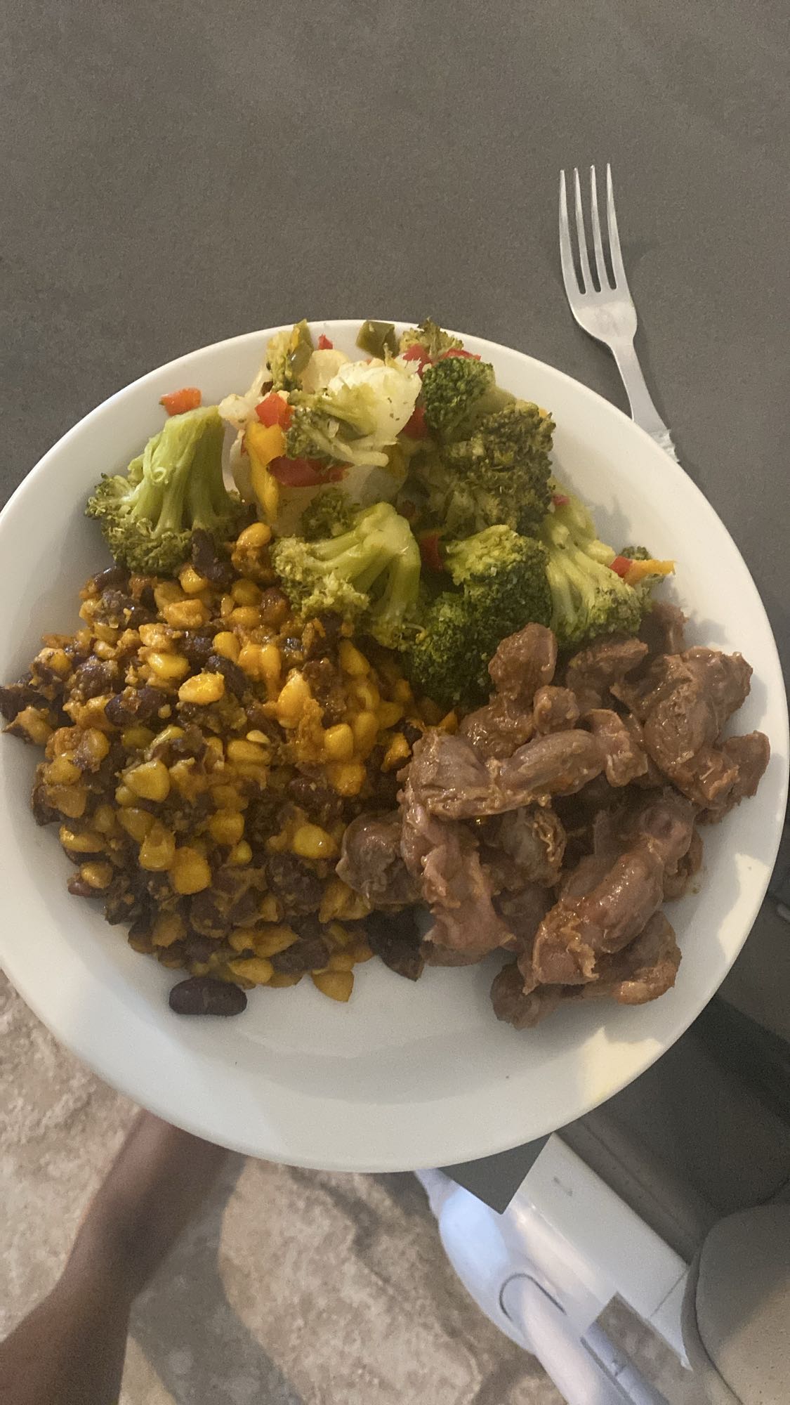 Gésiers et légumes