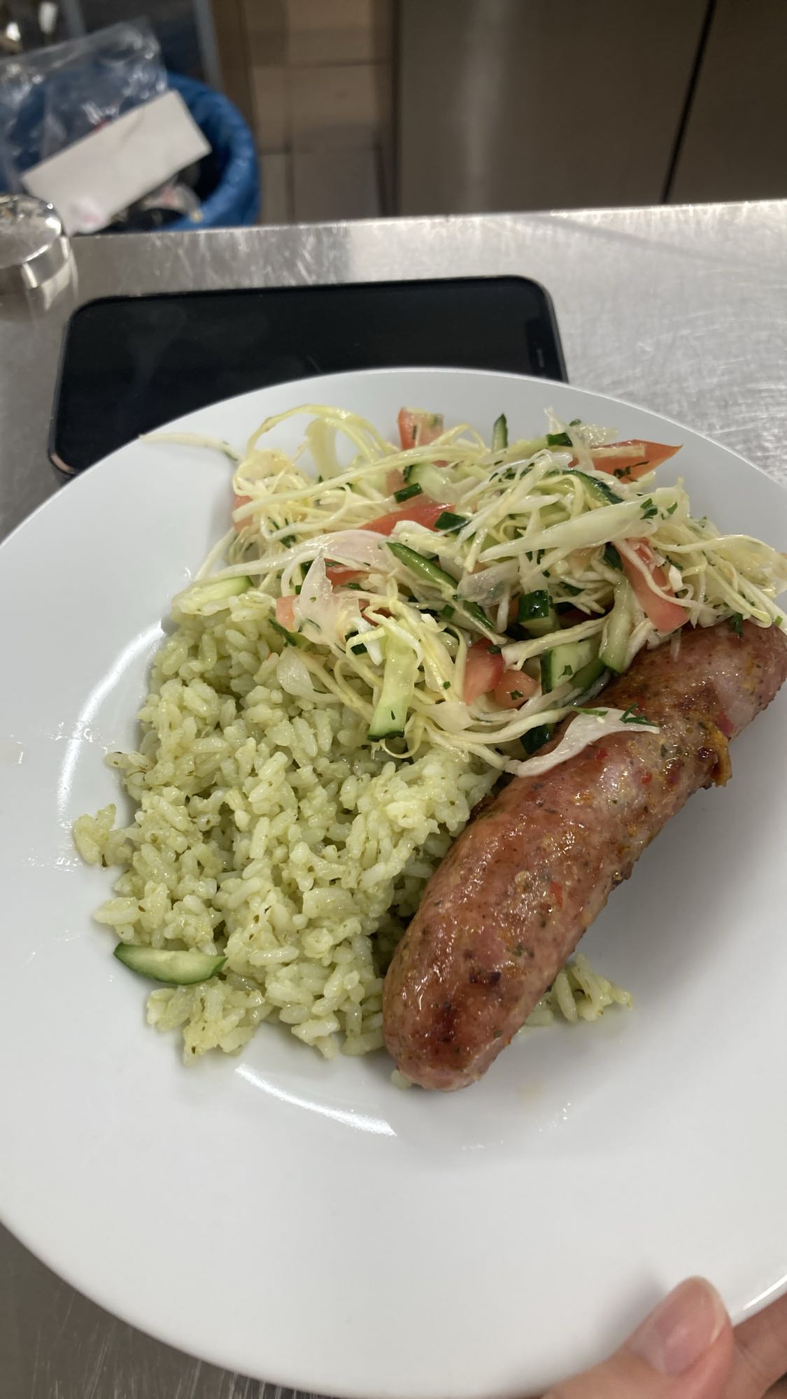 Sausage Rice Salad Plate