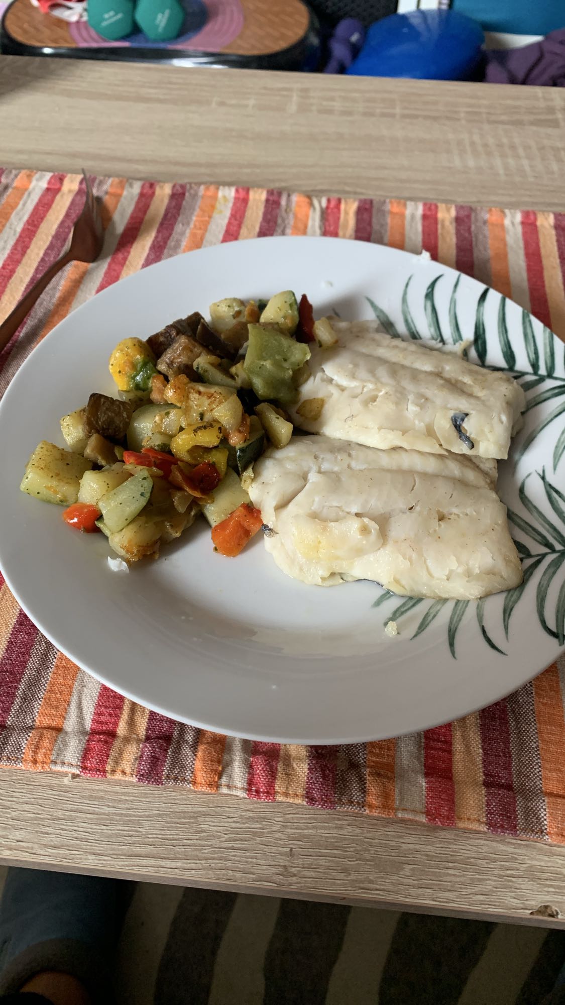 Pescado con verduras