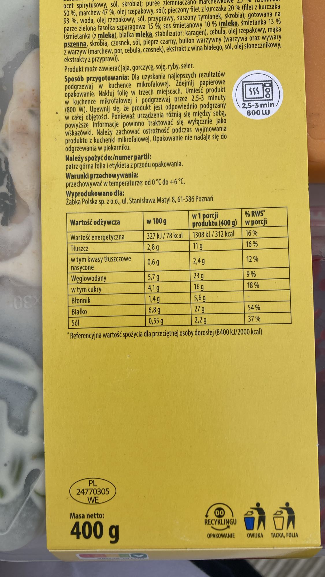 Chicken Veggie Puree