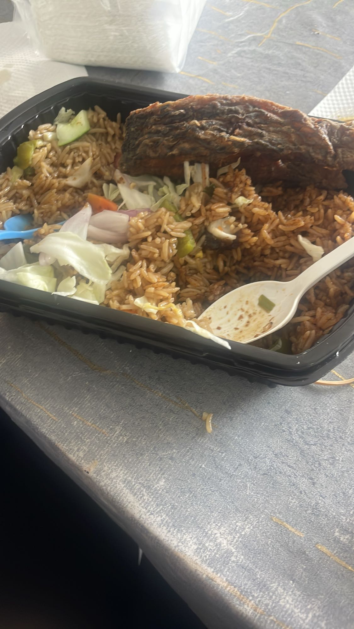 Fried rice with fish