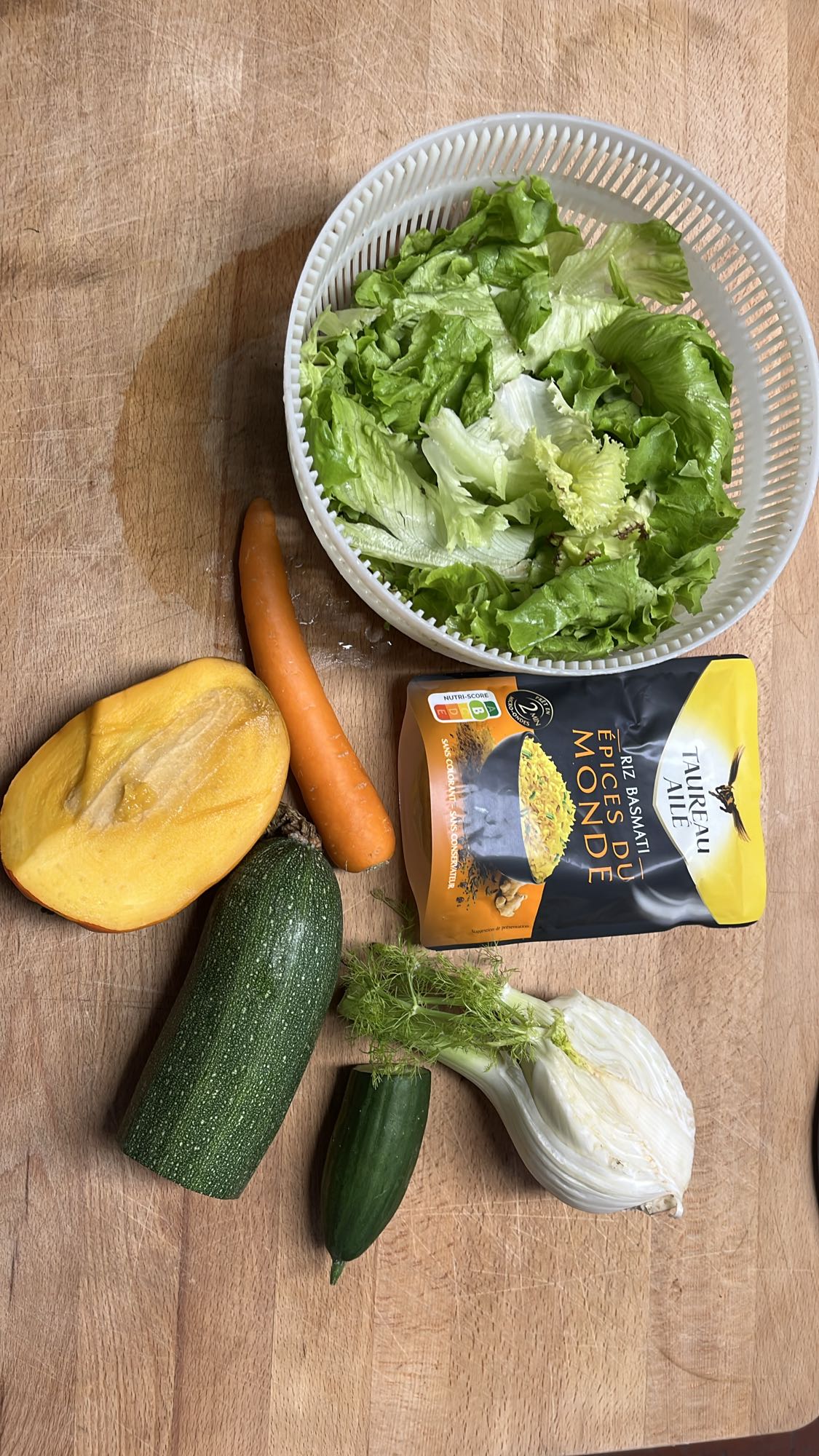 Salade exotique riz épicé