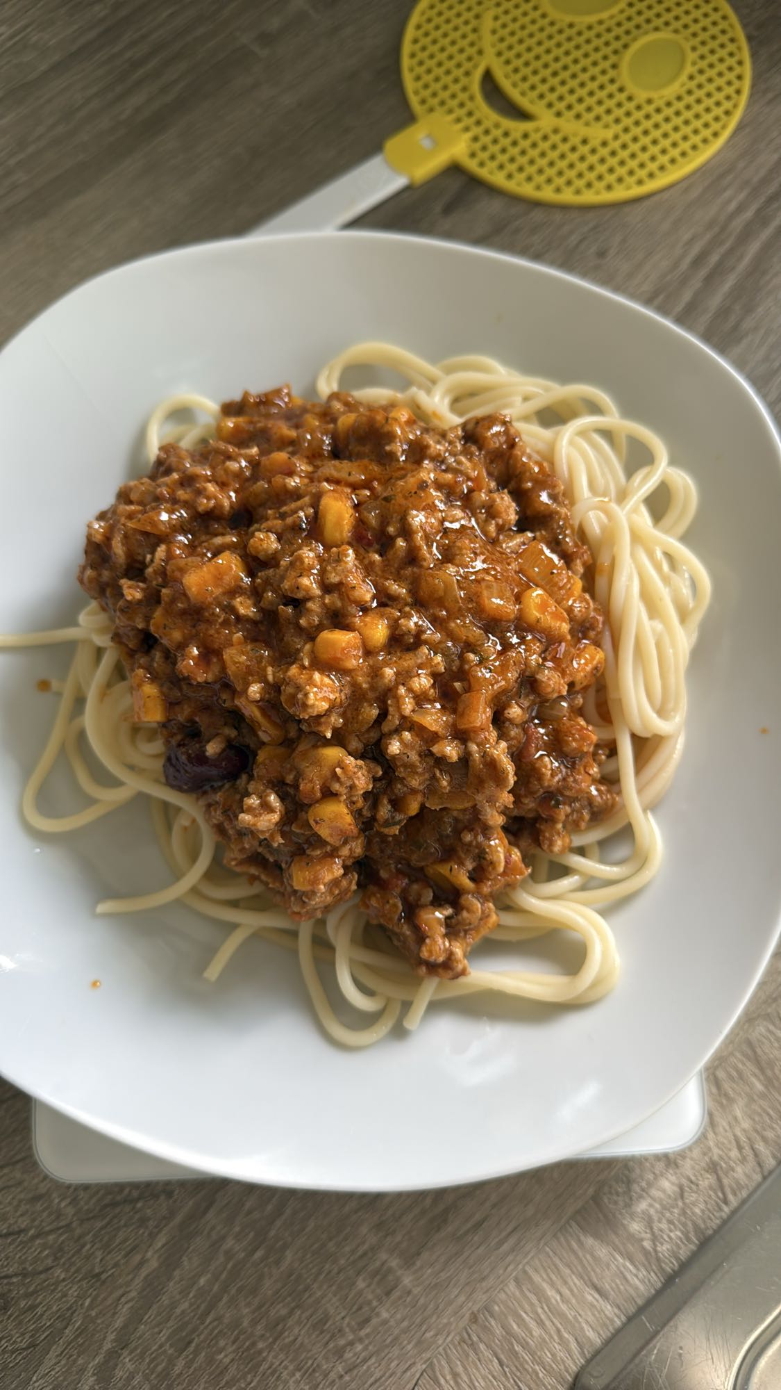 Spaghetti mit Hackfleischsoße