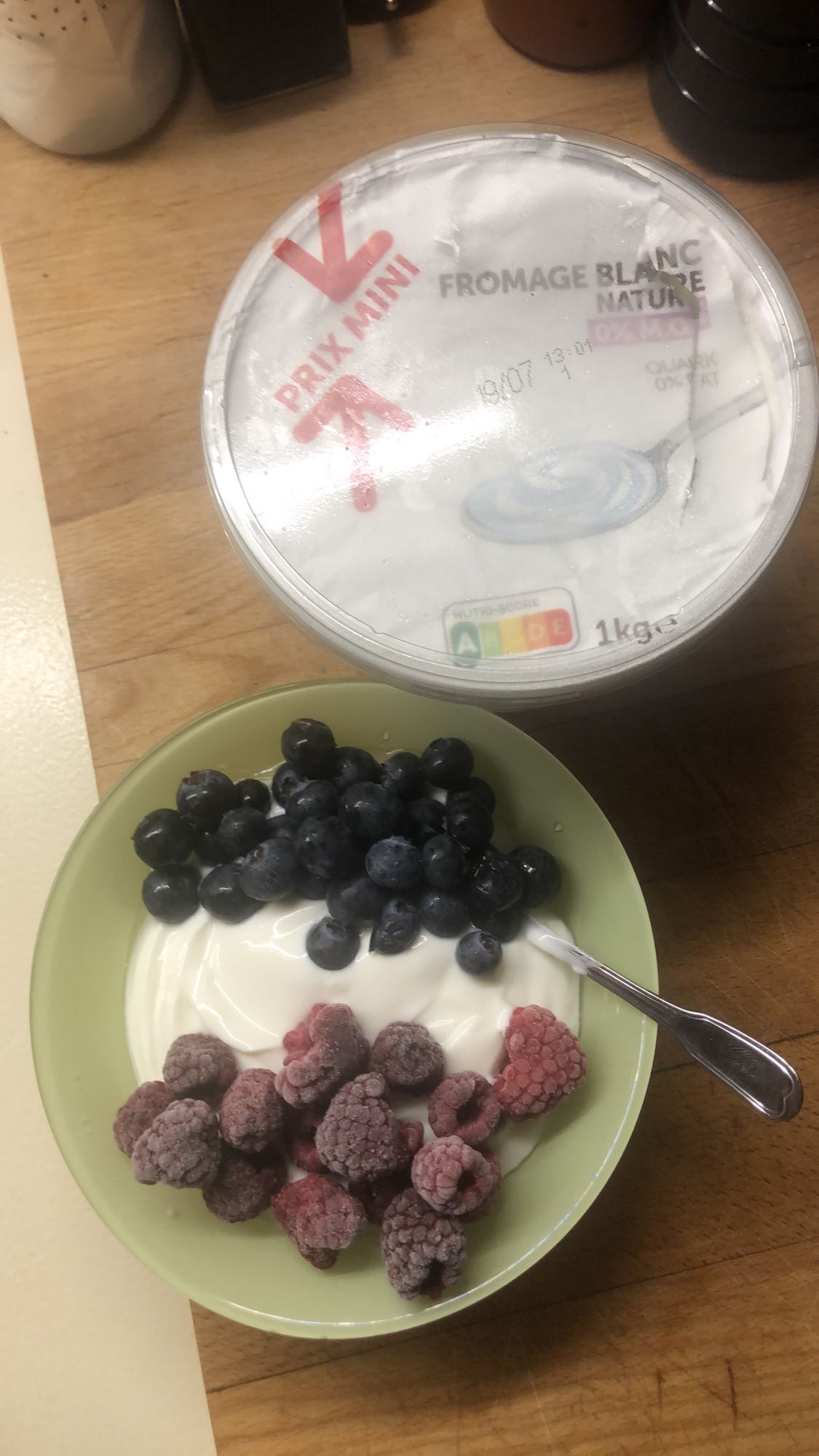 Fromage blanc fruits rouges