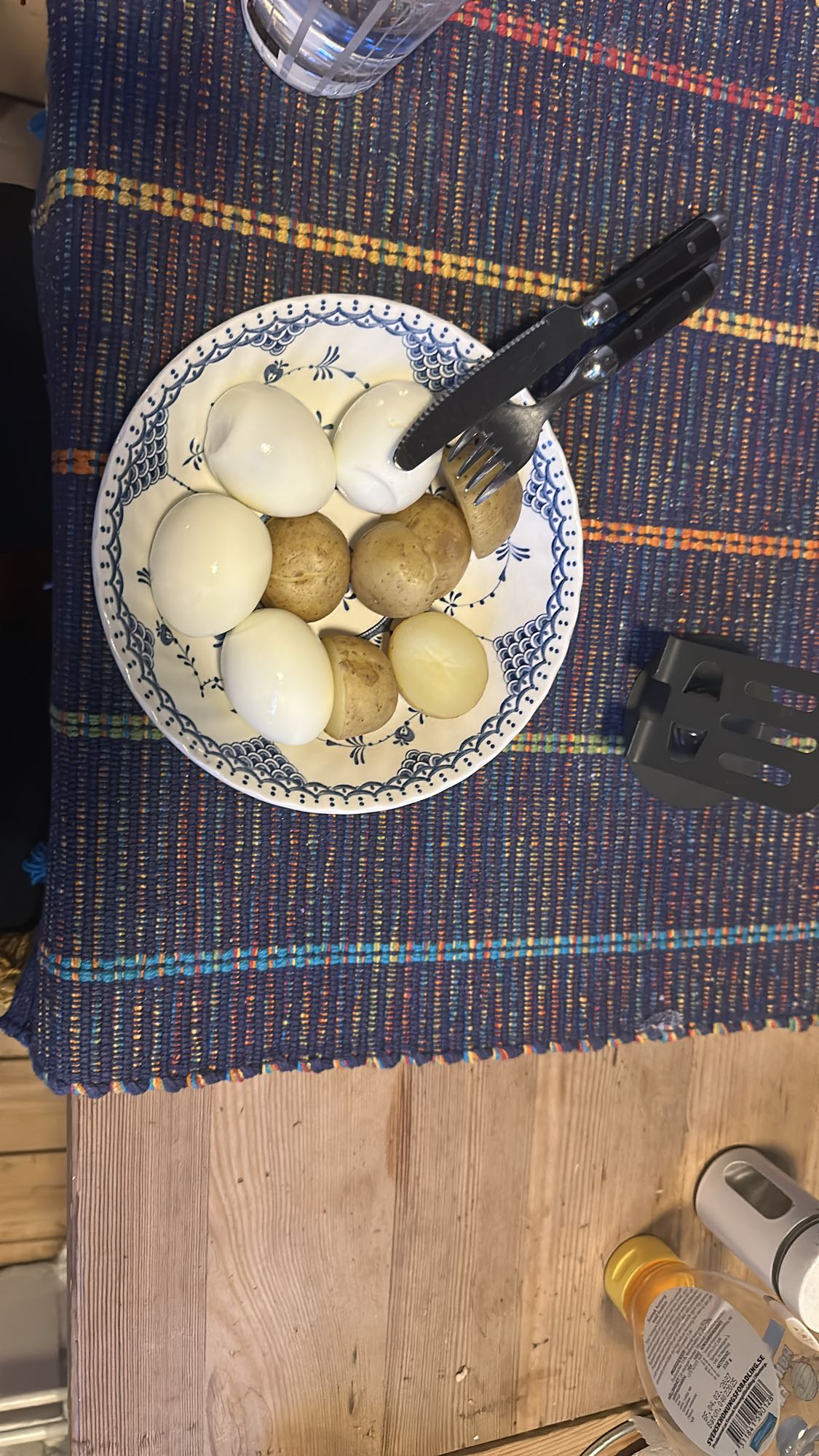 Ägg och potatis tallrik