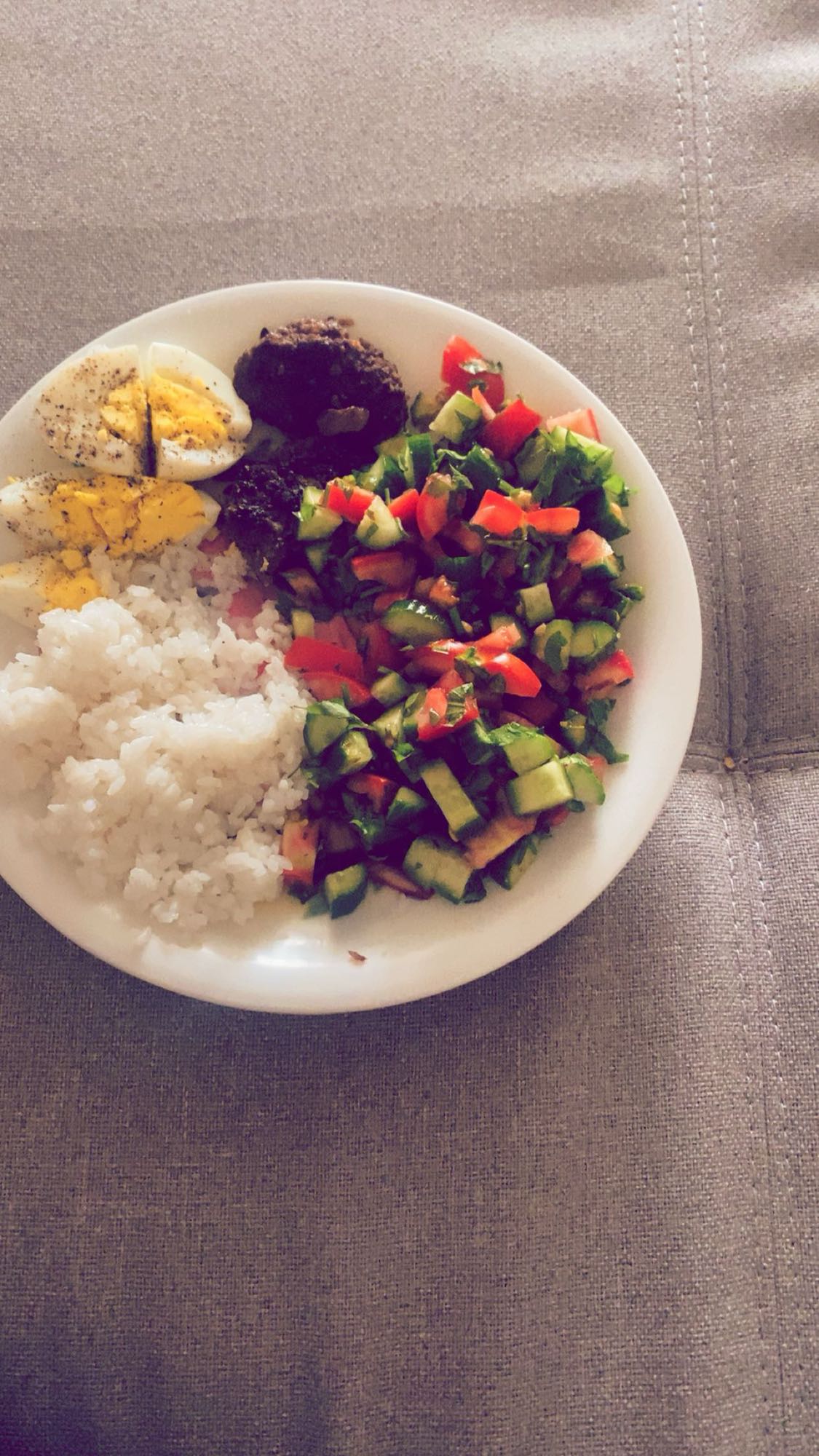 Egg Rice Salad Plate