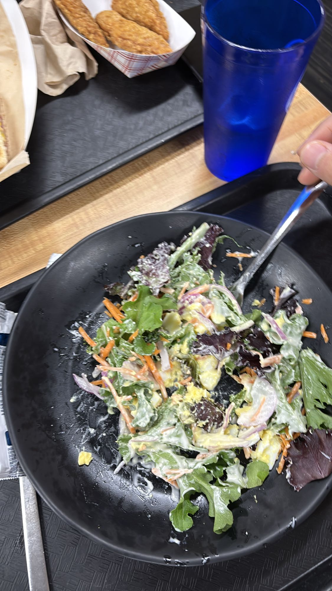 ensalada con aderezo