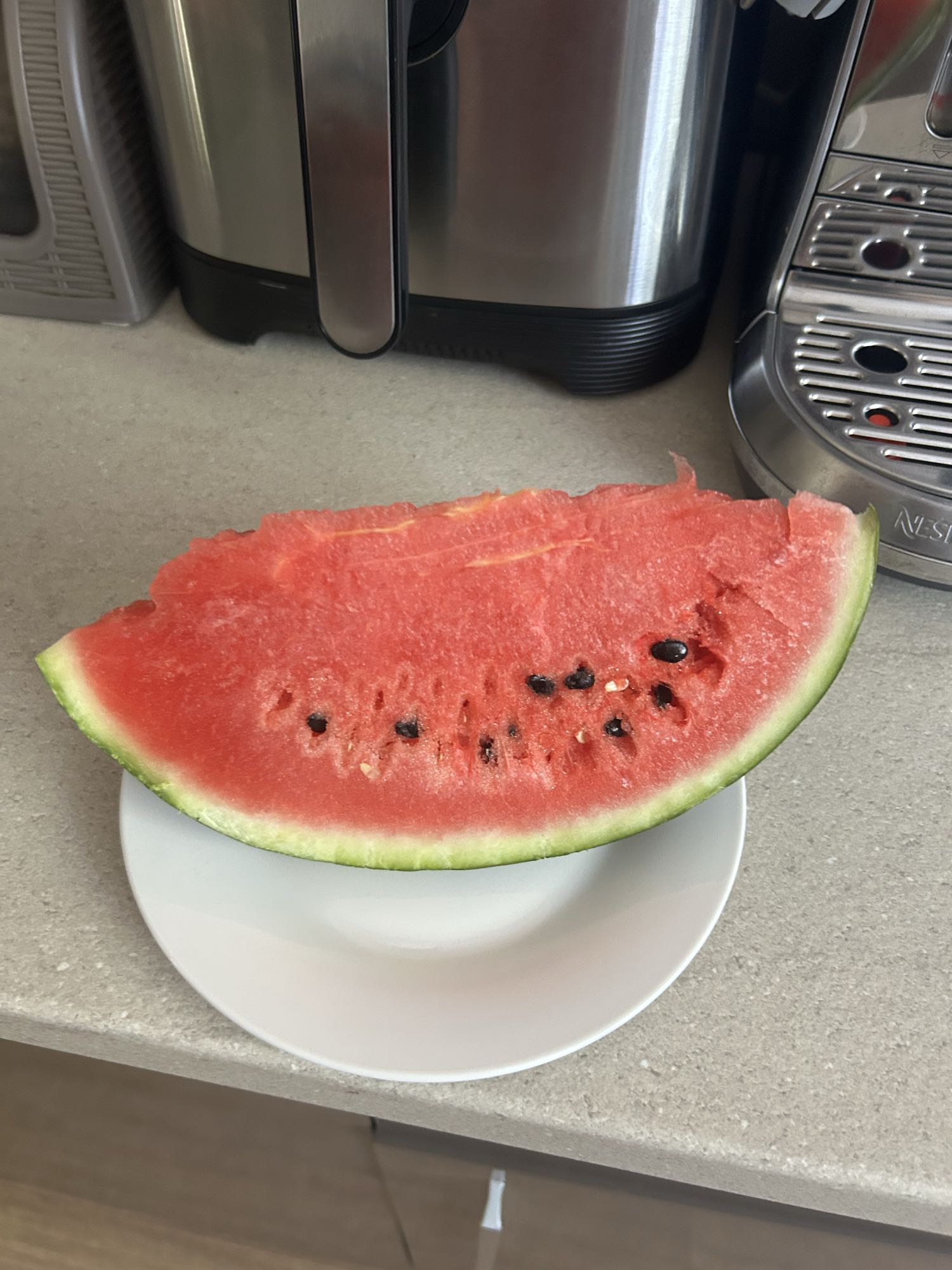 Felie de pepene roșu