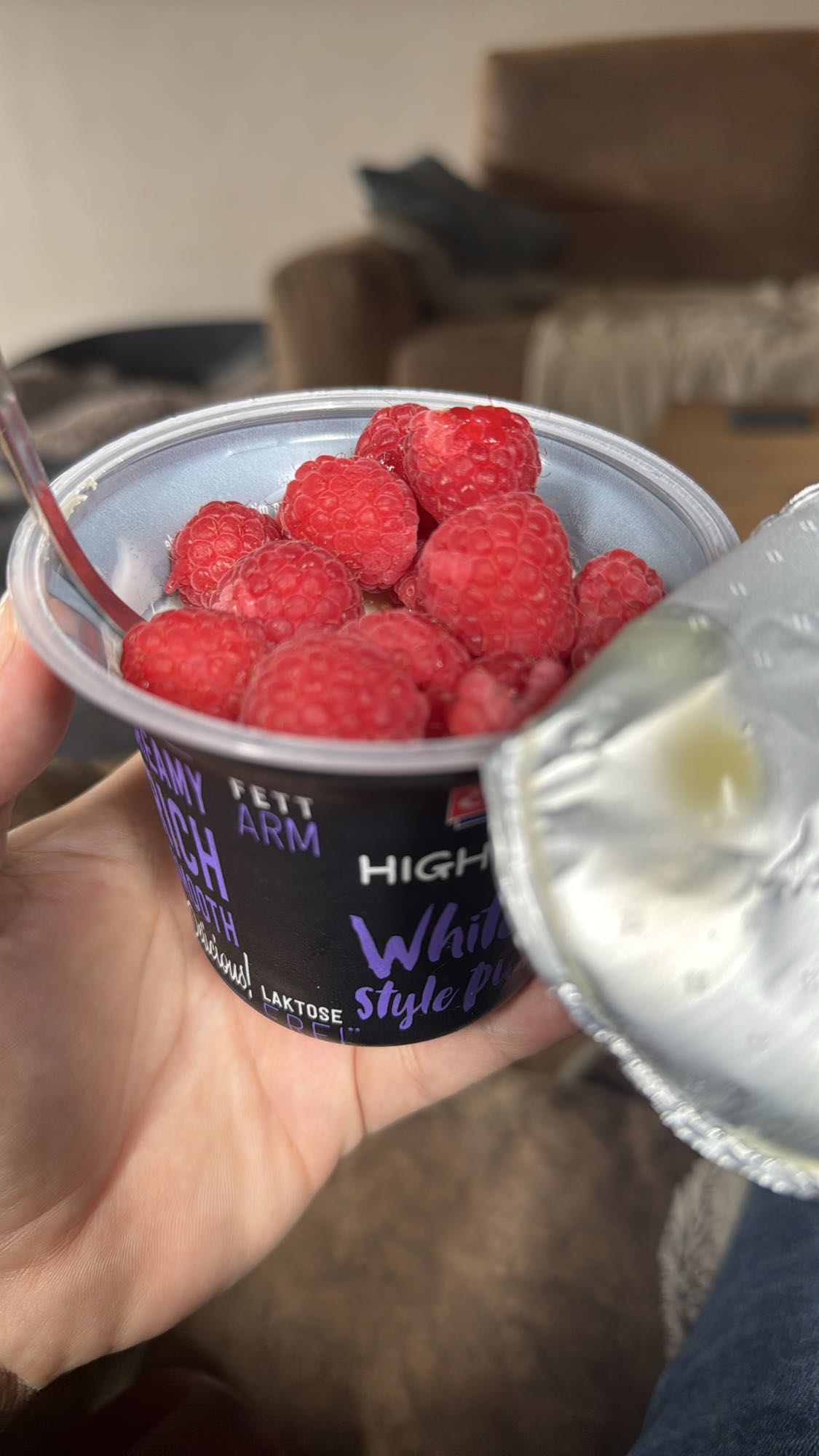 Himbeeren mit Joghurt