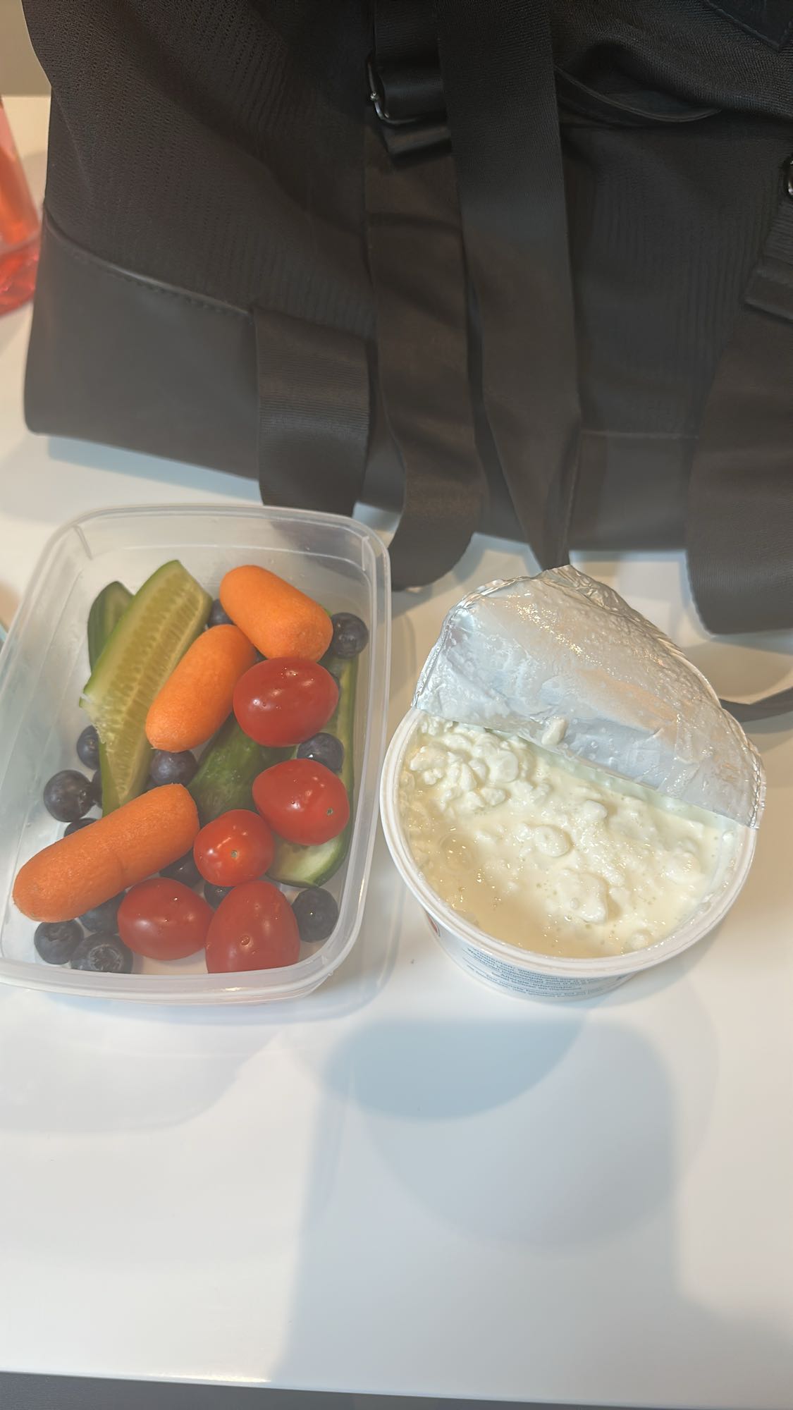 Kwark met groenten en fruit