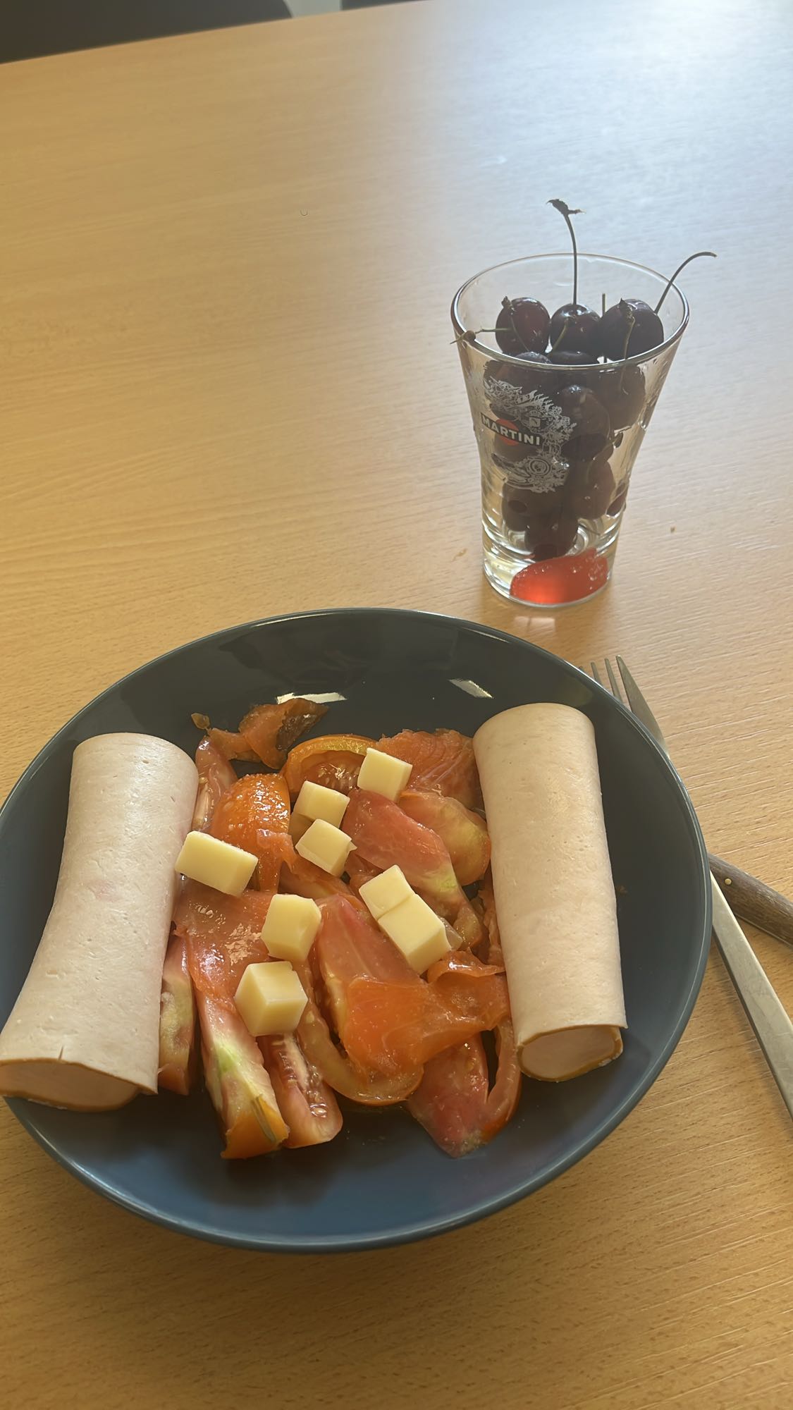 Déjeuner léger jambon fromage