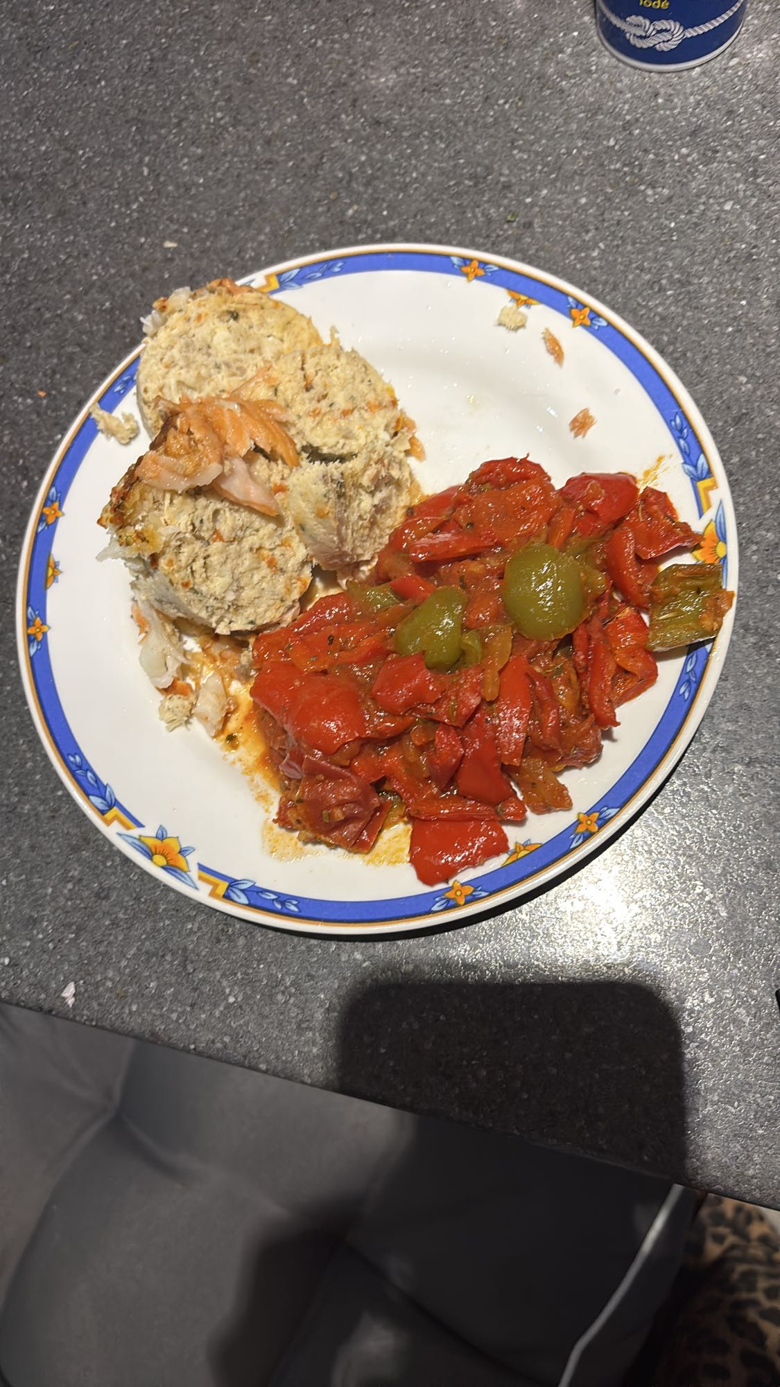 Pain de poisson et poivrons