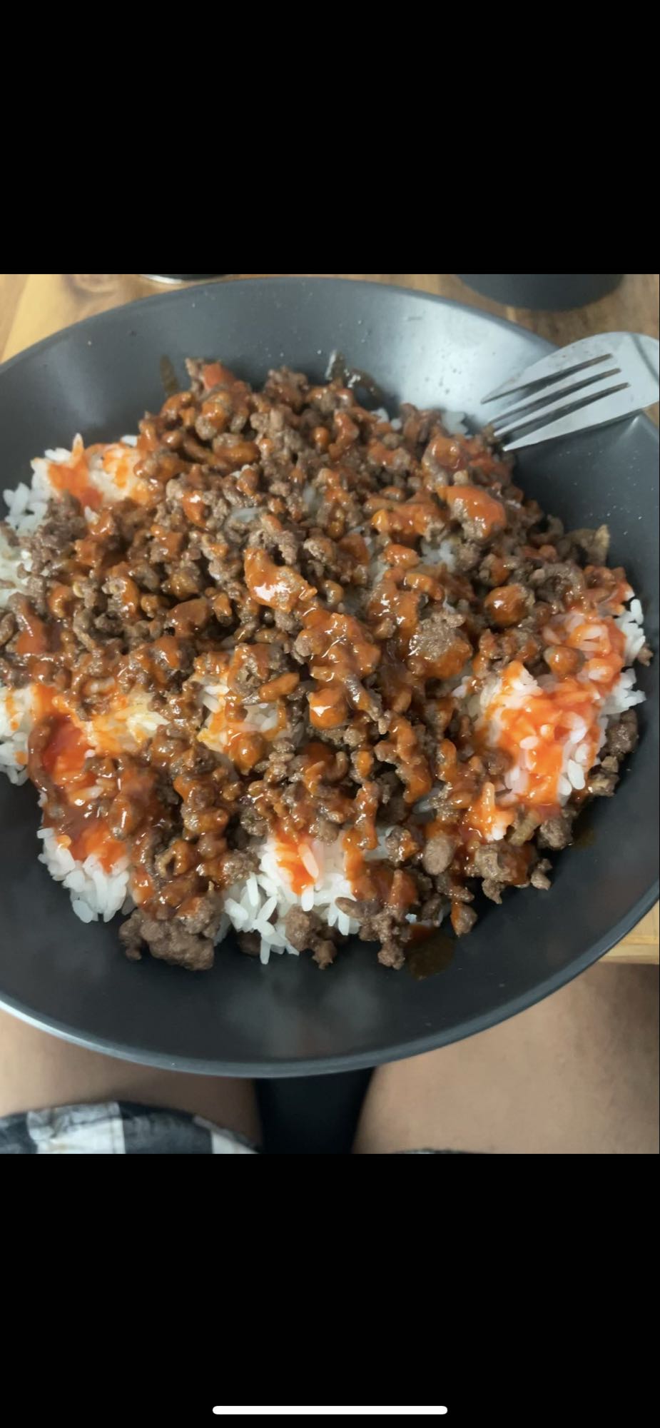Beef rice with hot sauce