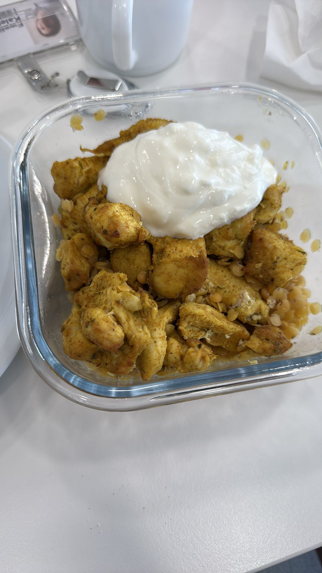 kurczak z soczewicą i jogurtem