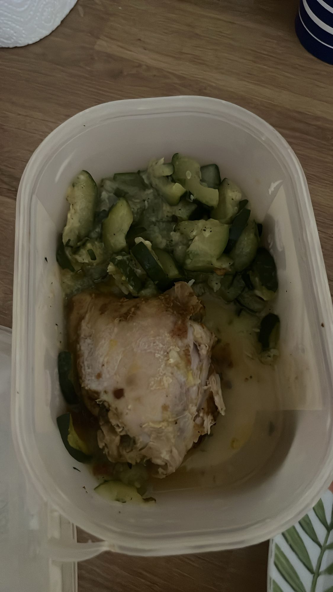 Poulet et courgettes