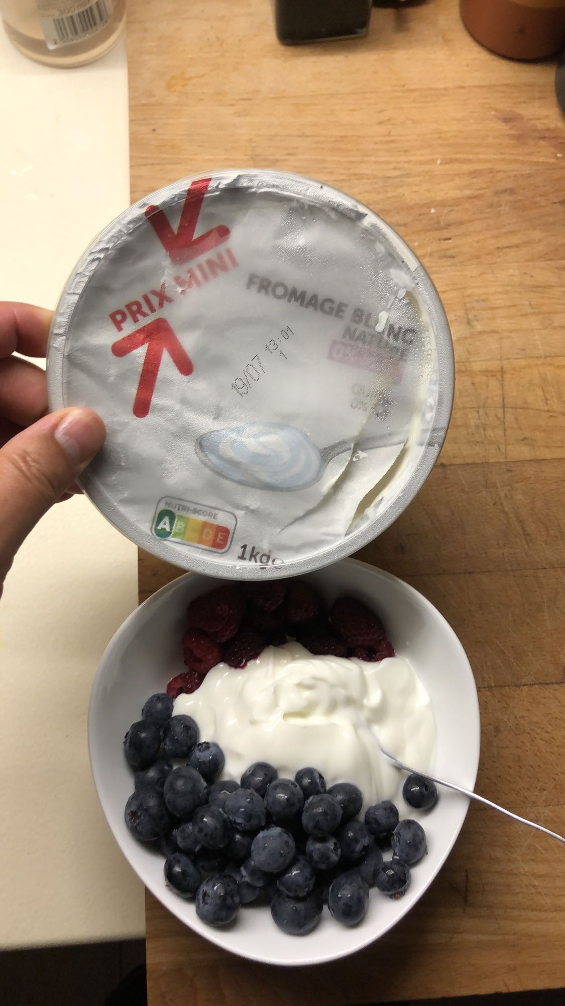 Fromage blanc fruits rouges