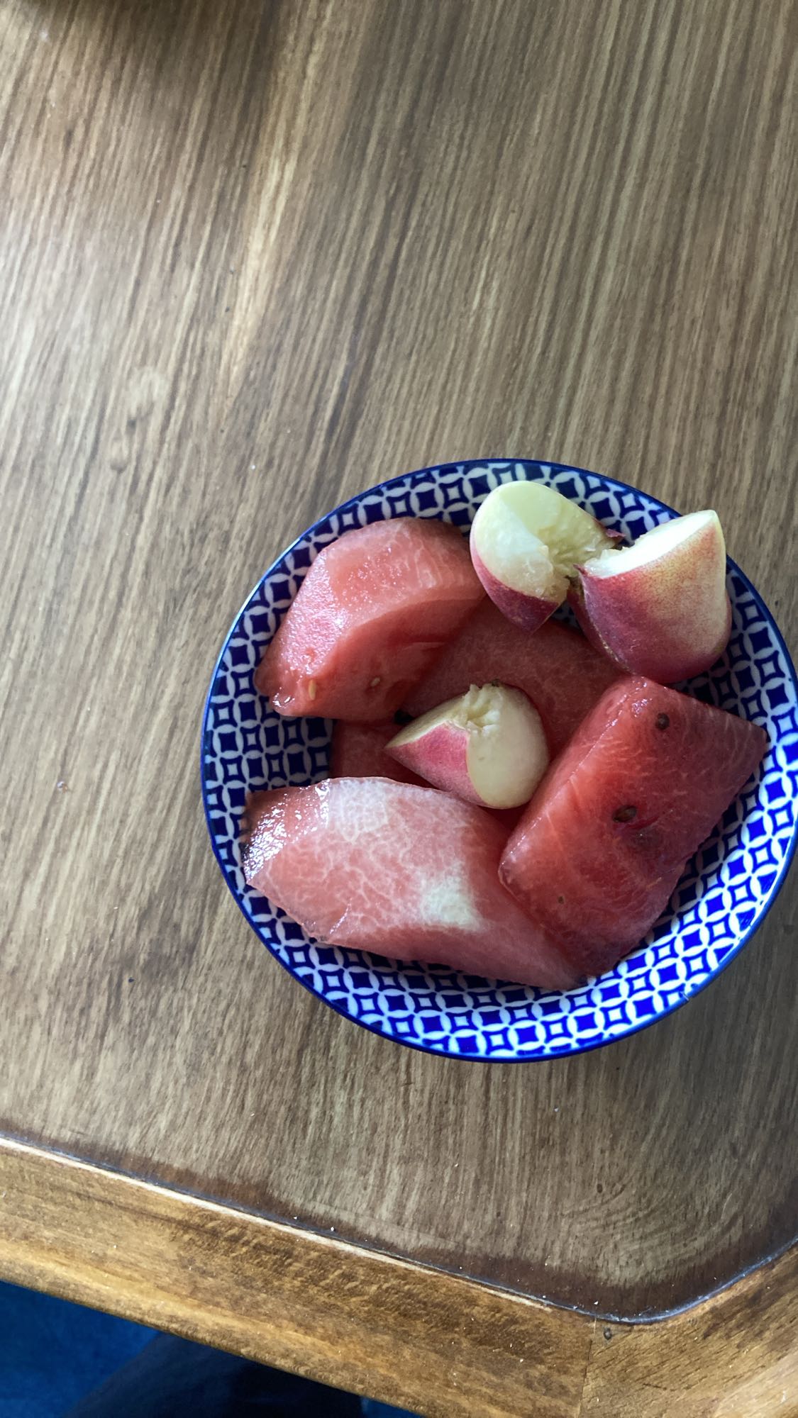Vattenmelon och persika