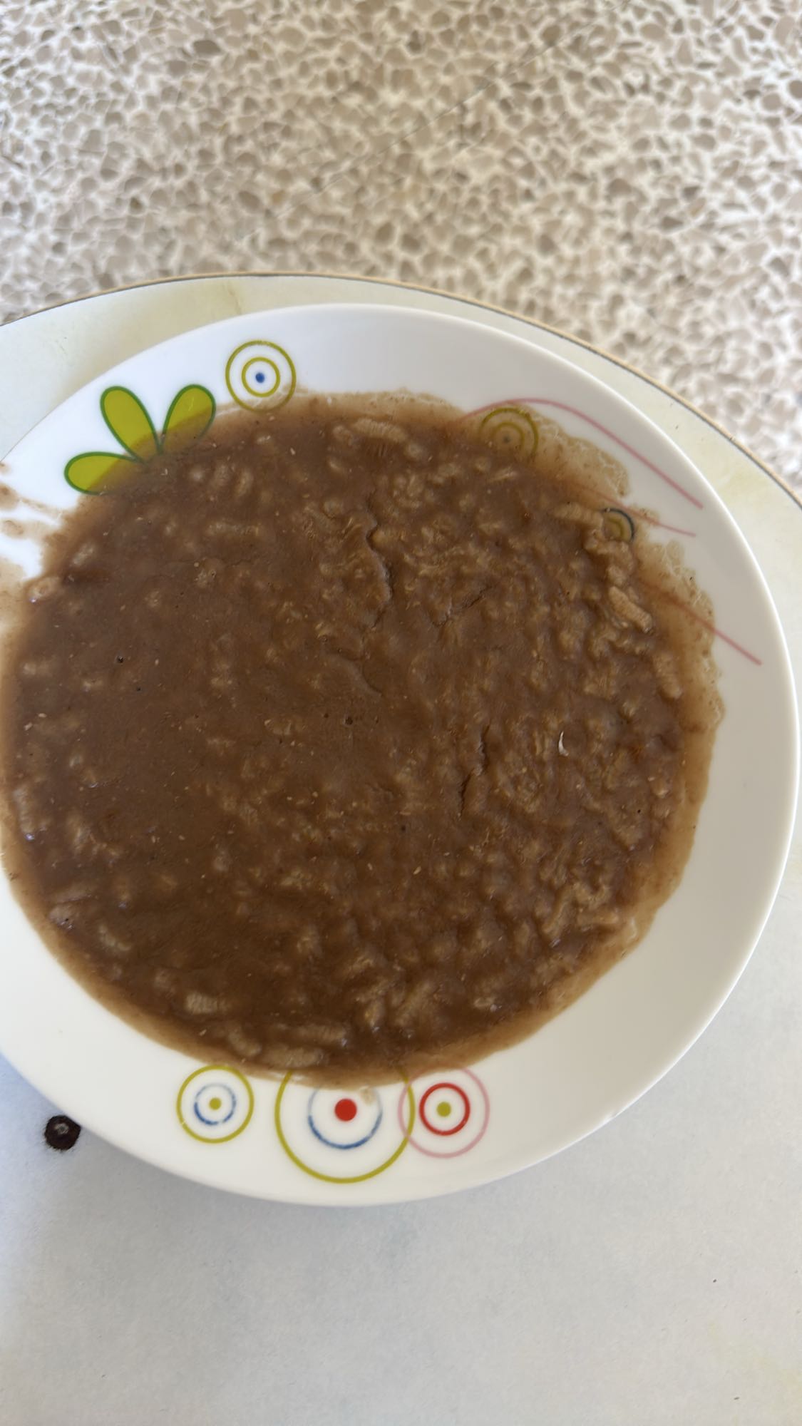 Cocoa rice porridge