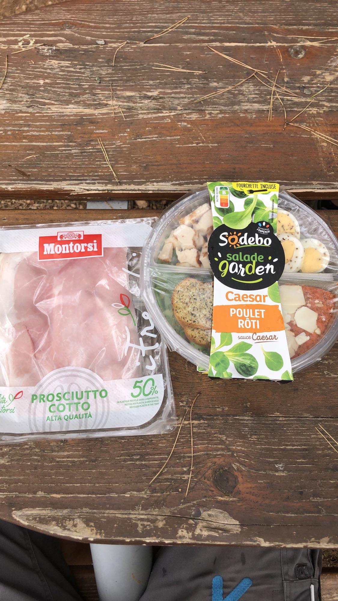 Salade César et jambon