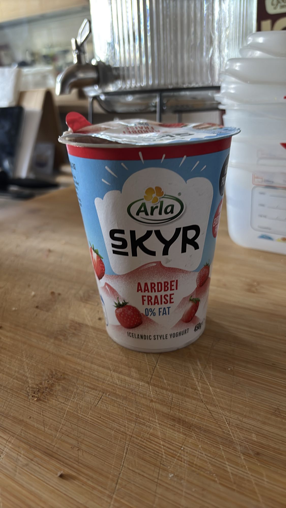 Skyr aardbei yoghurt