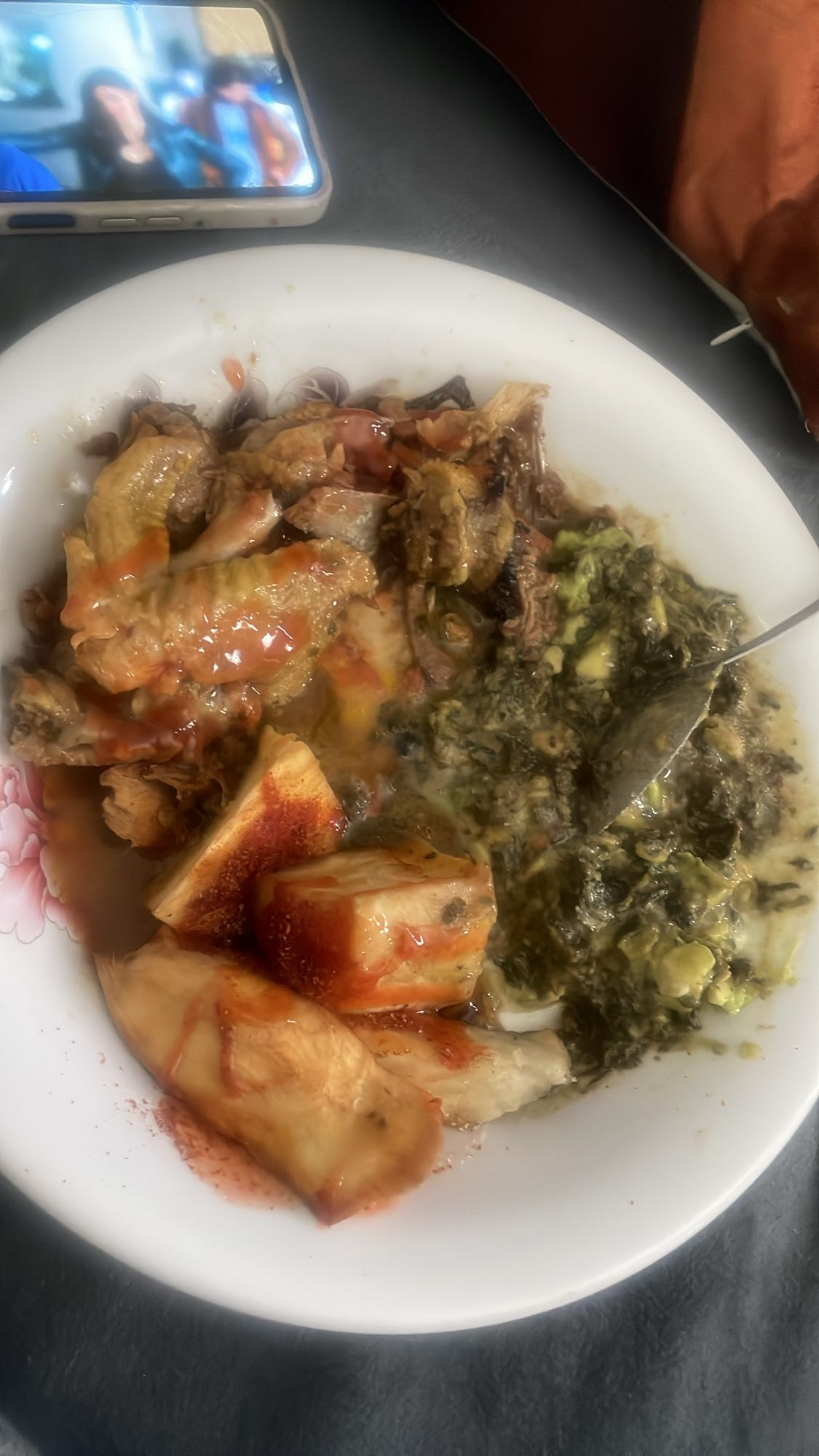 yam, chicken, vegetable soup