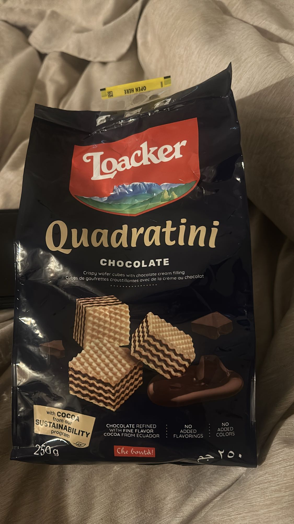 Galletas wafer chocolate