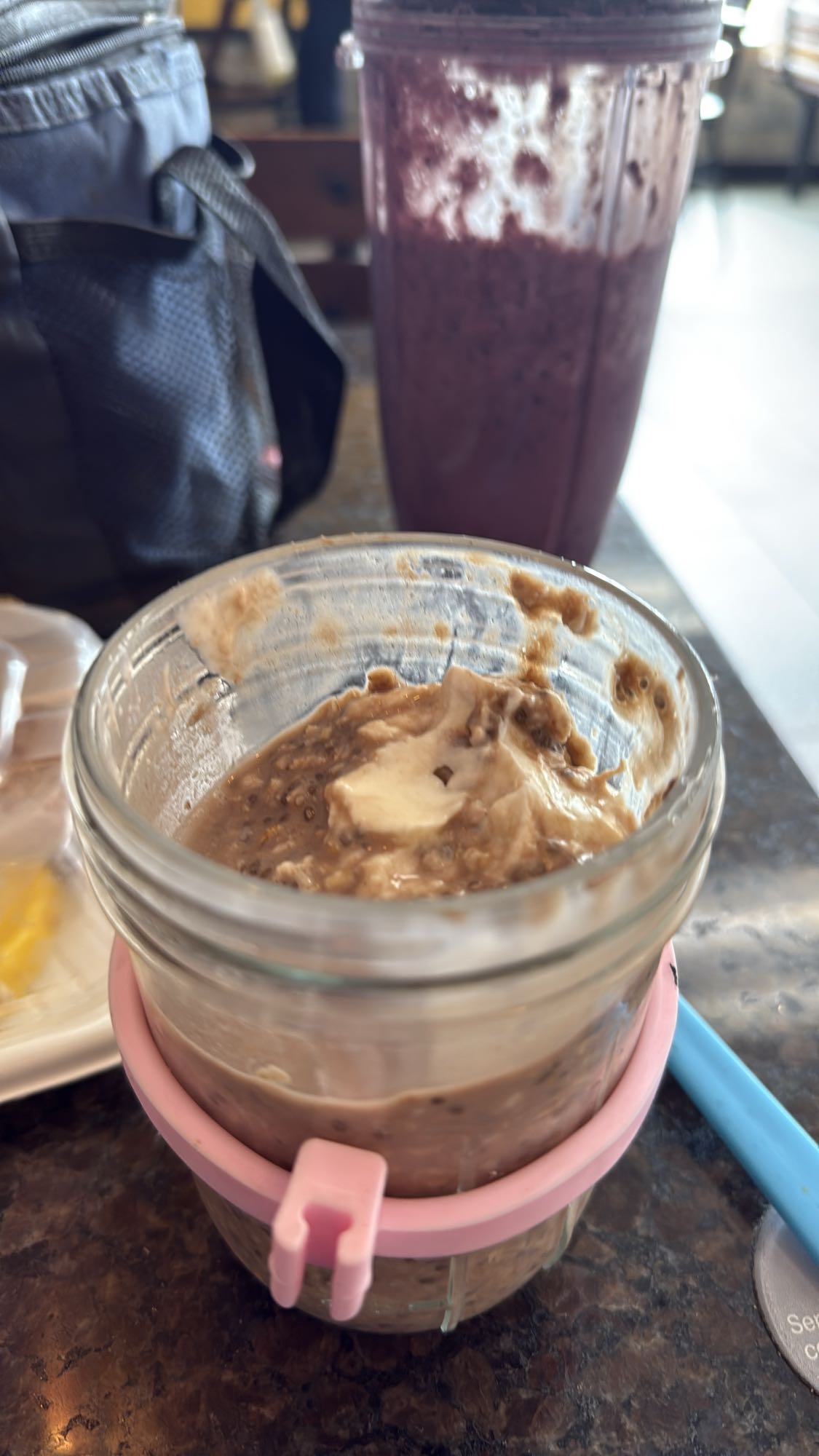 flocons avoine et smoothie