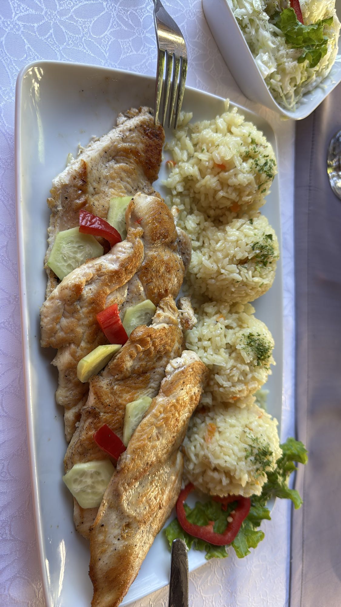 Grillezett csirkemell rizzsel