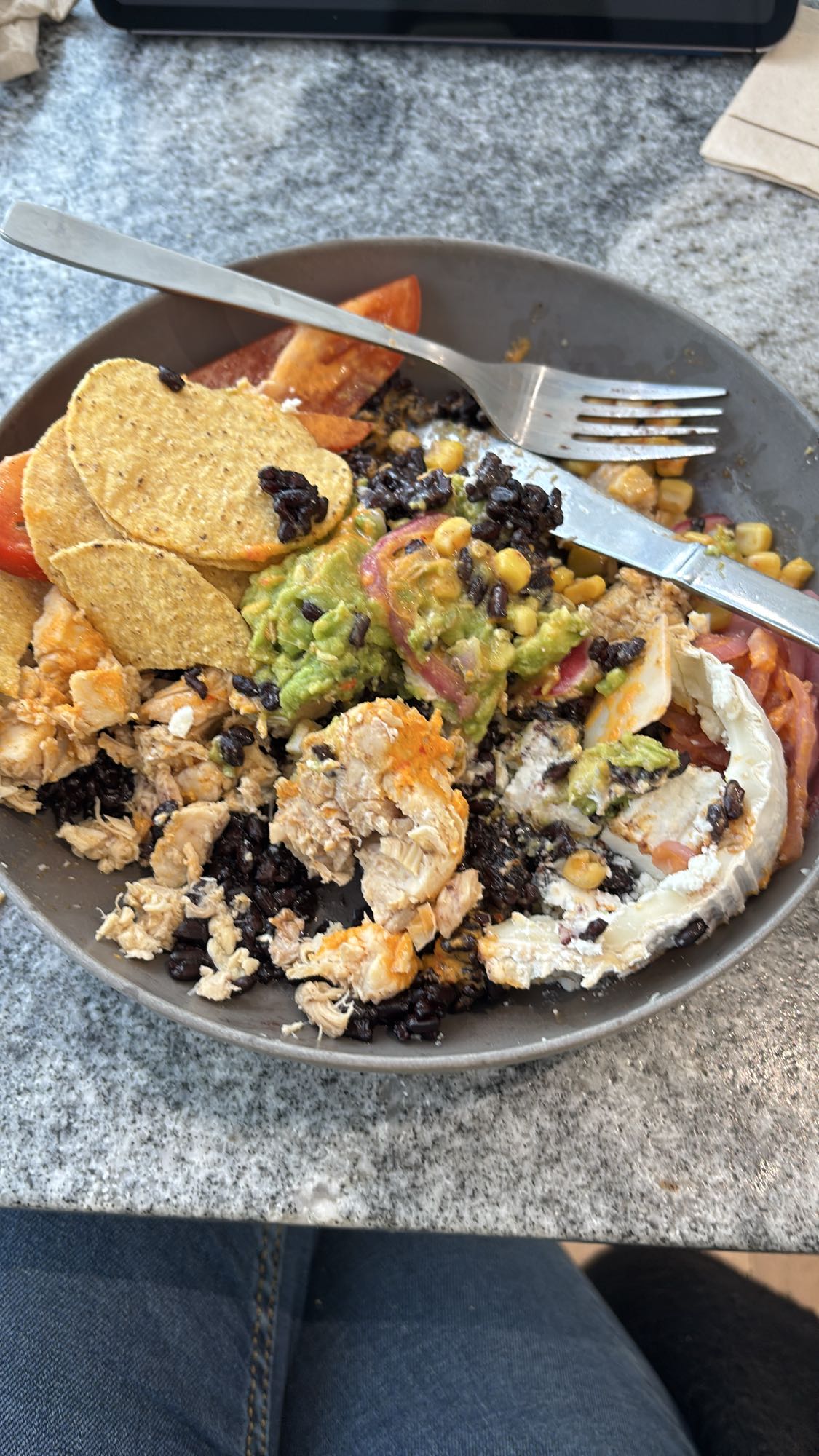 Kycklingbowl med nachos