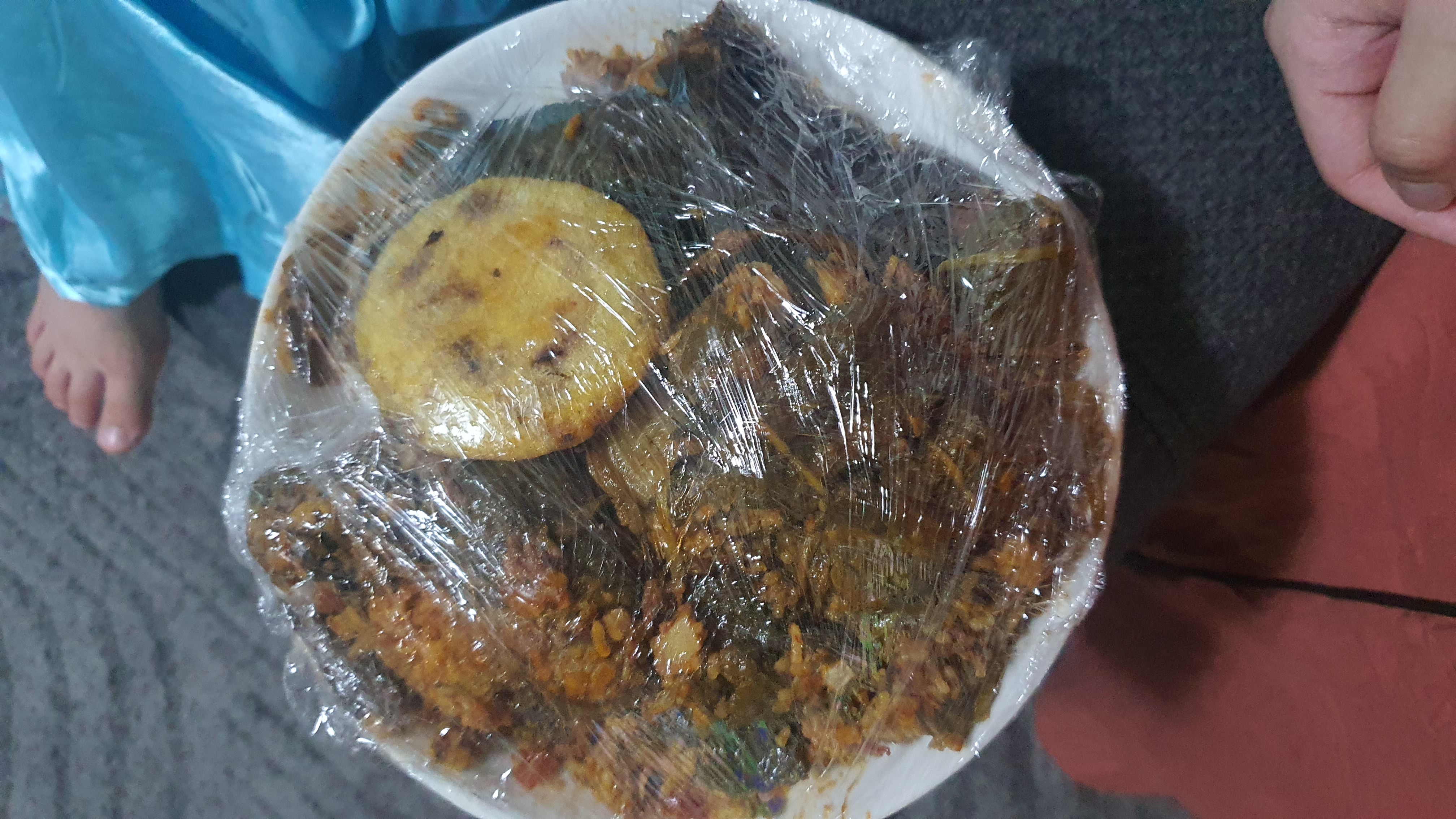 Wrapped traditional plate