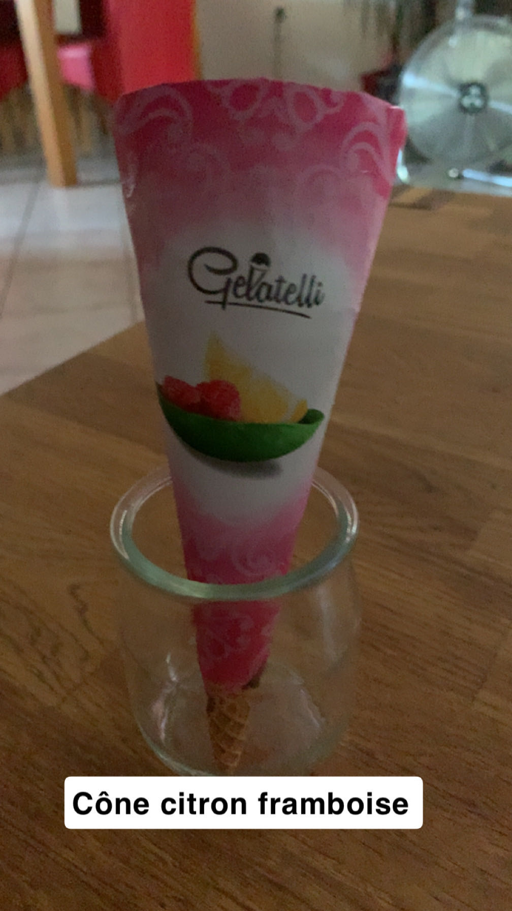 Cône citron framboise