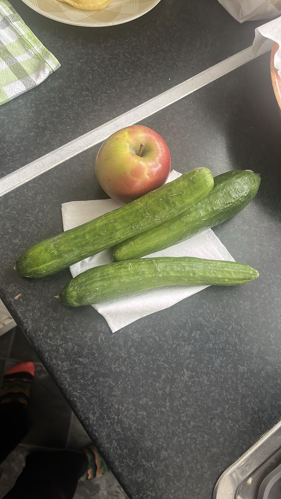 Apple and cucumbers