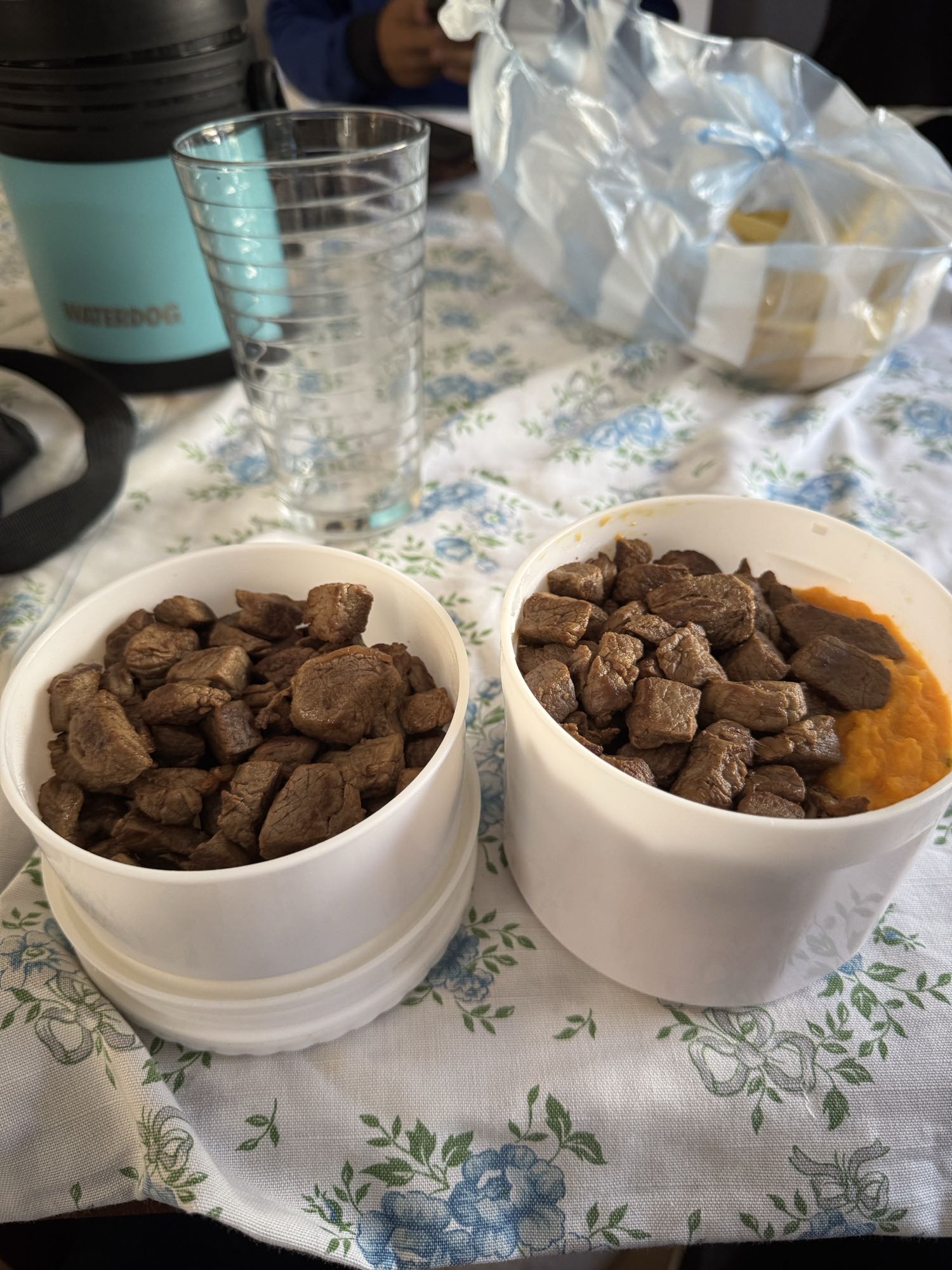 Carne con puré de calabaza