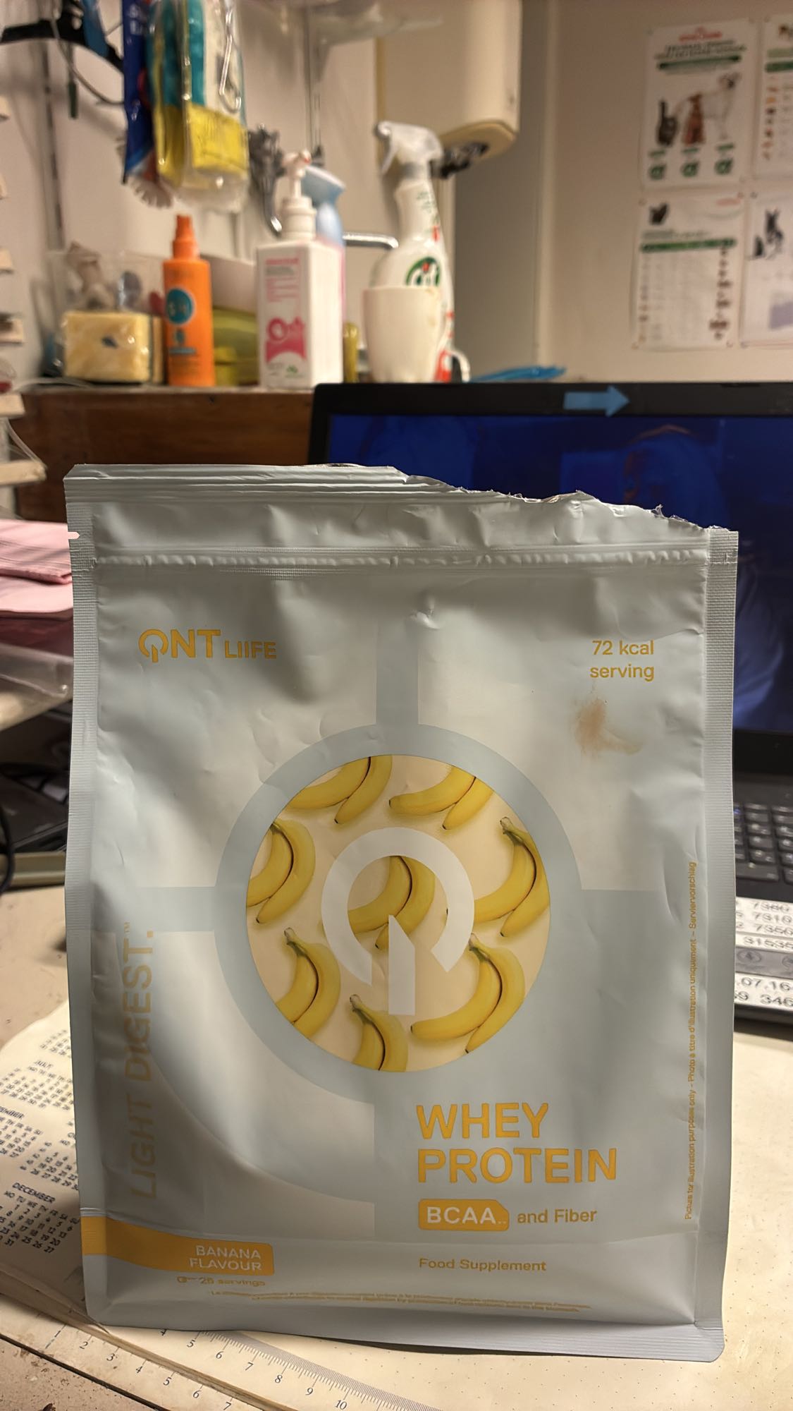 banaan whey proteïne shake