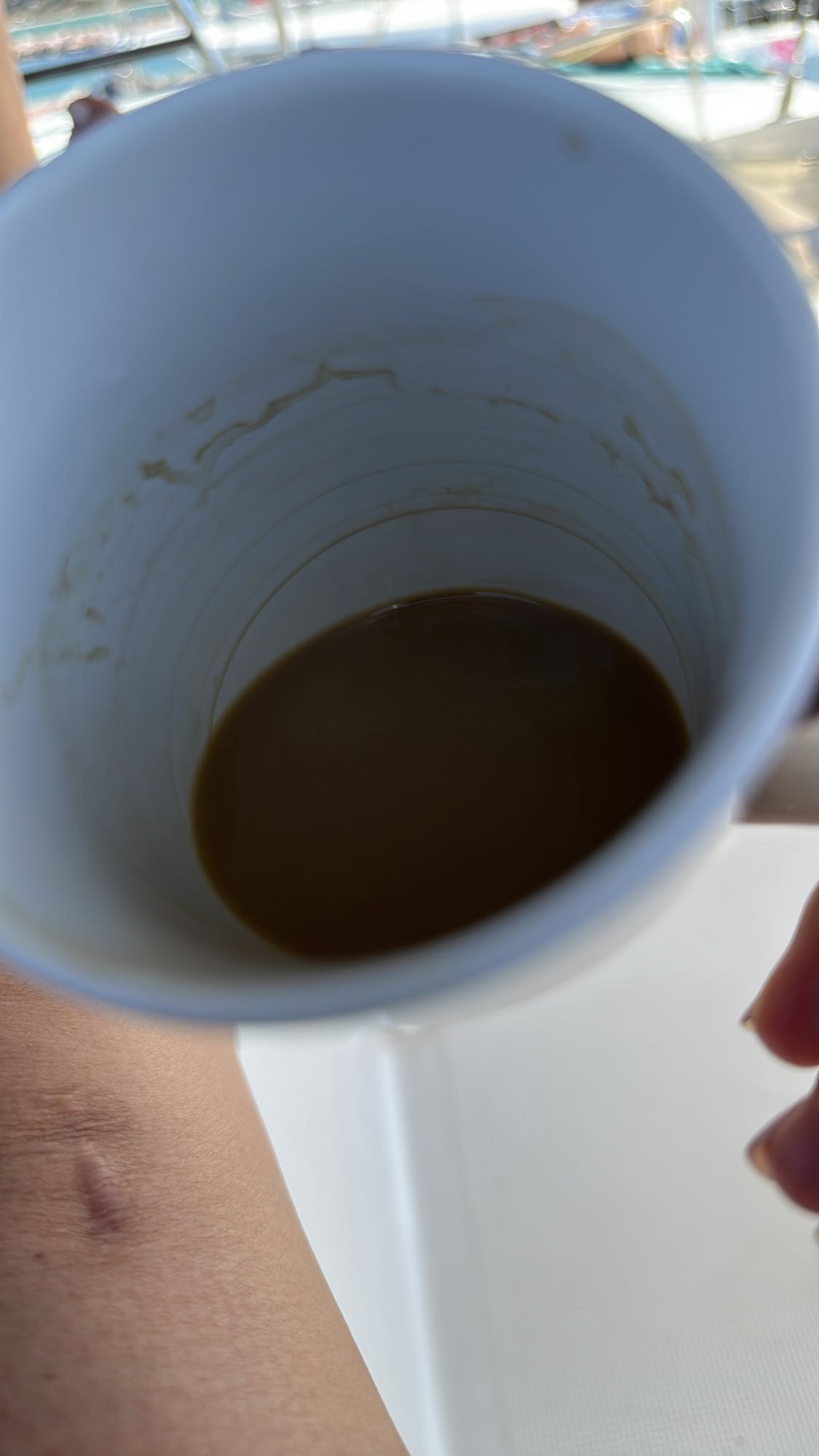 Black coffee with milk