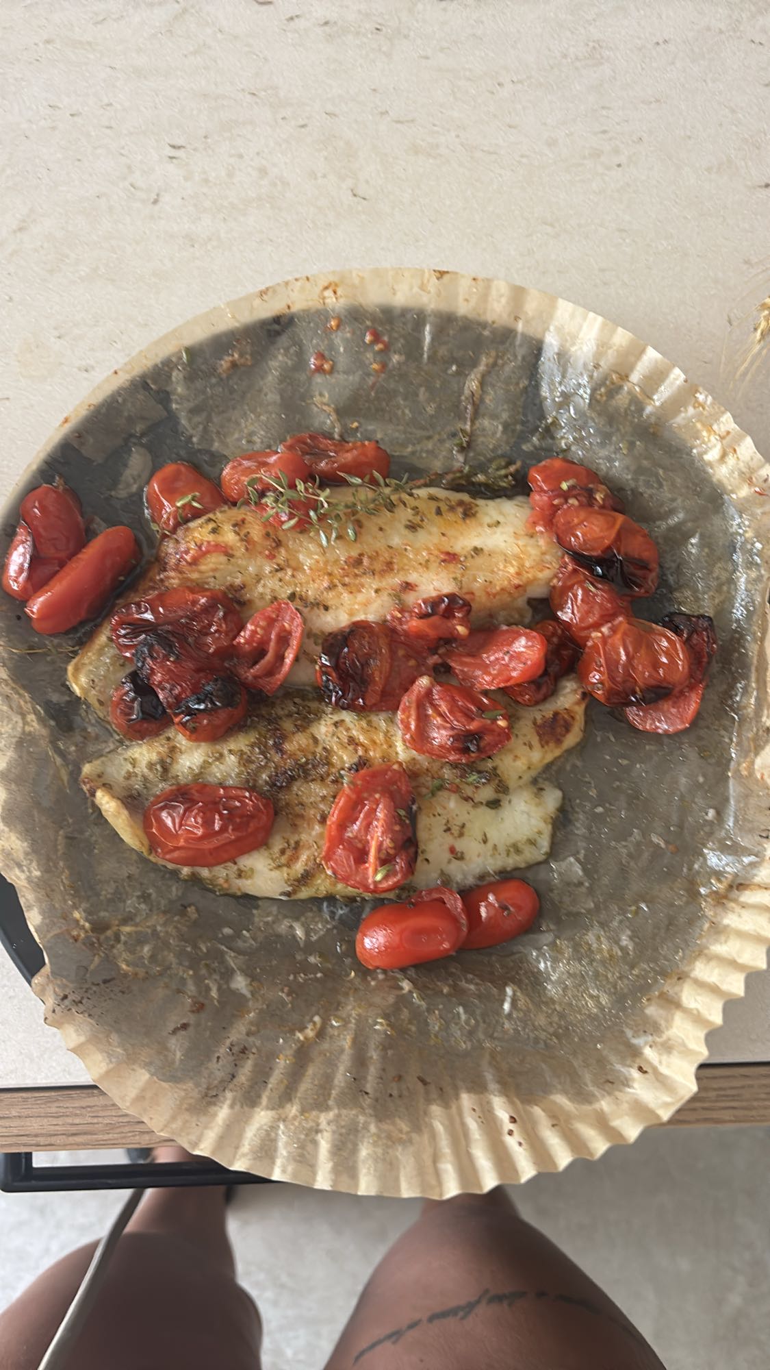 Grilled Fish with Tomatoes