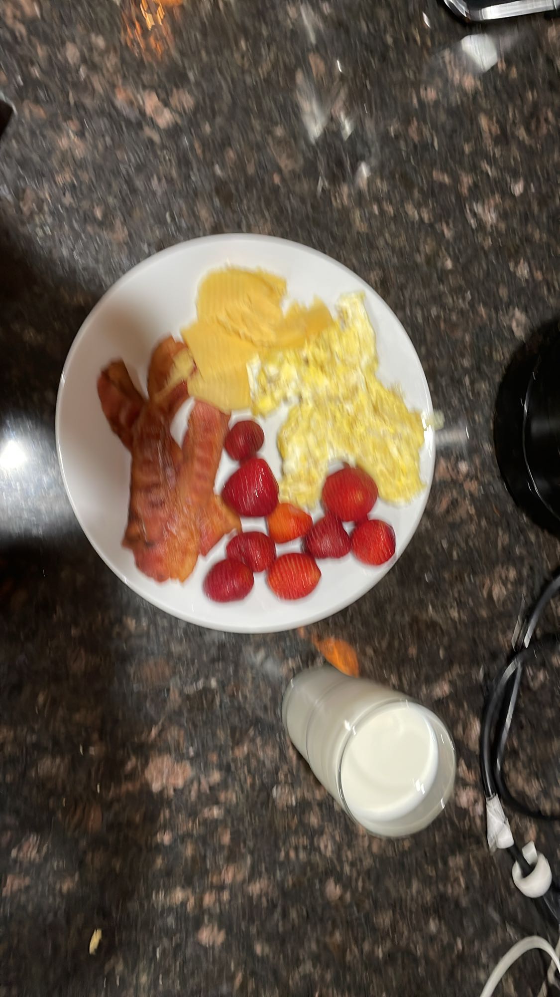 Eggs, Bacon & Fruit Plate