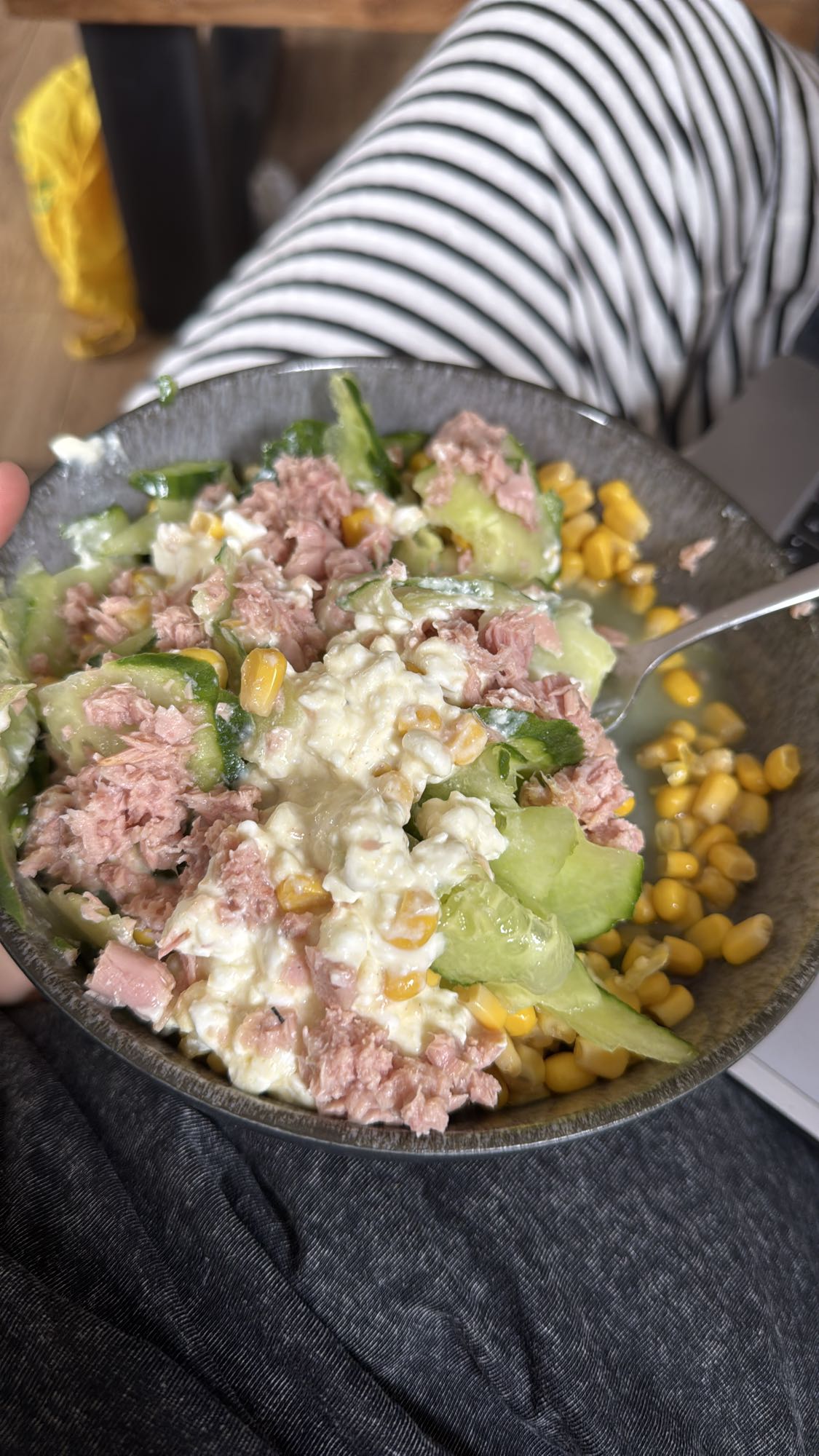 Tonijn komkommer salade