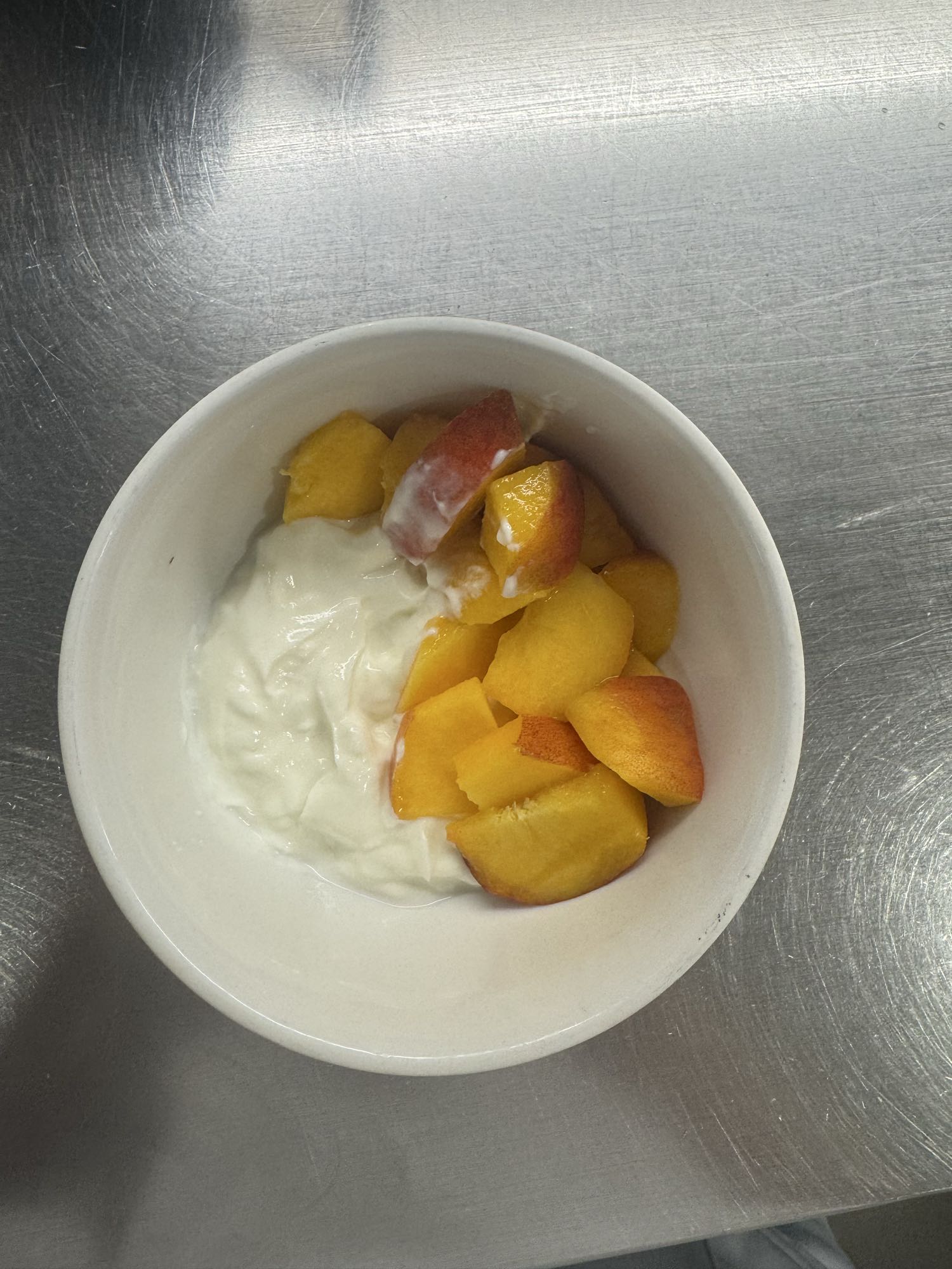 Magerquark mit Pfirsiche