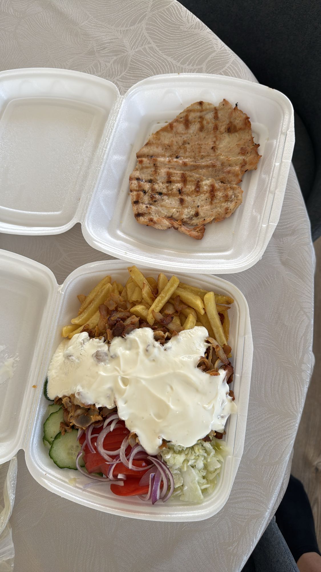 Gyros tál sült csirkével