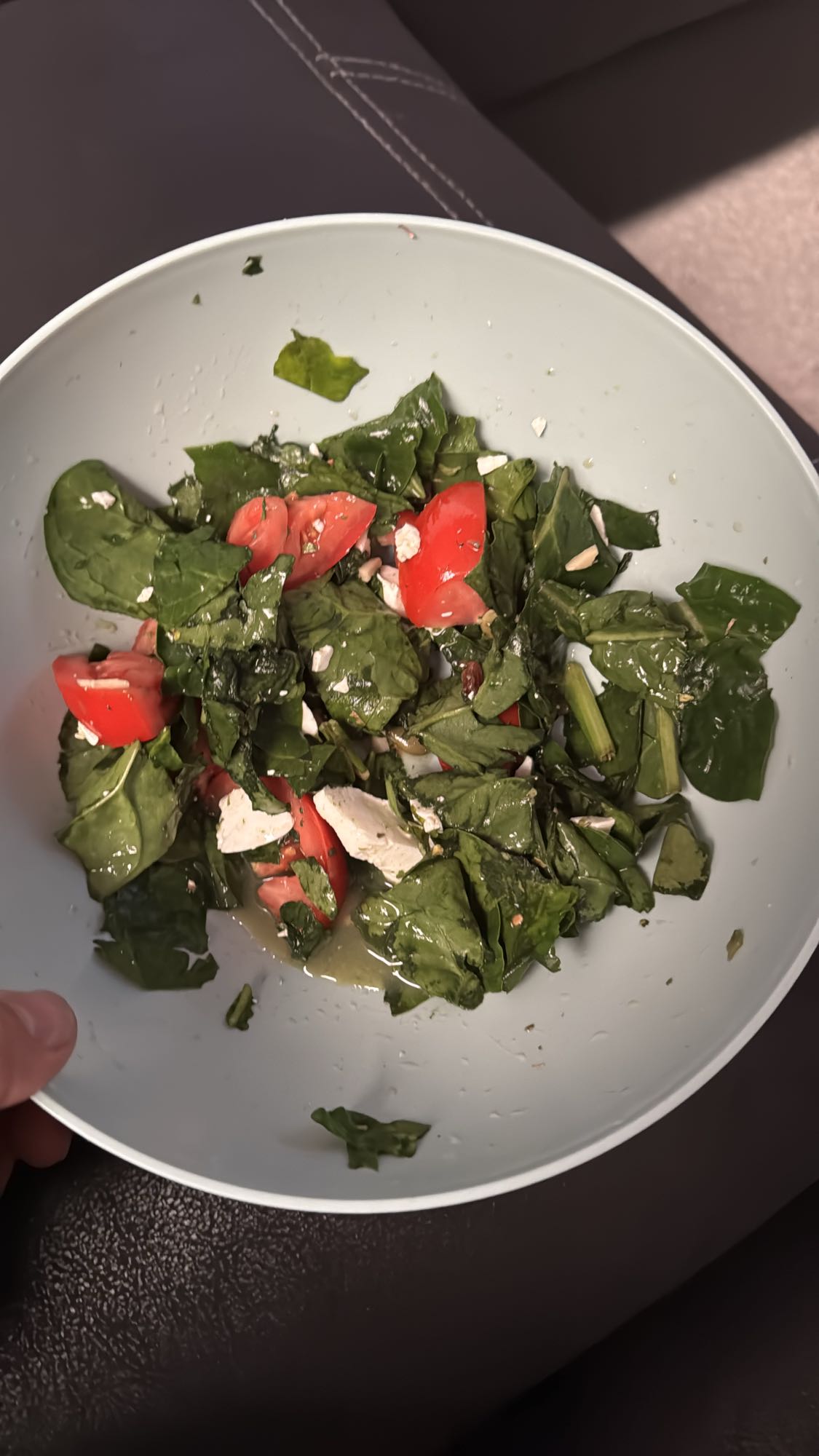 ensalada de espinaca fresca