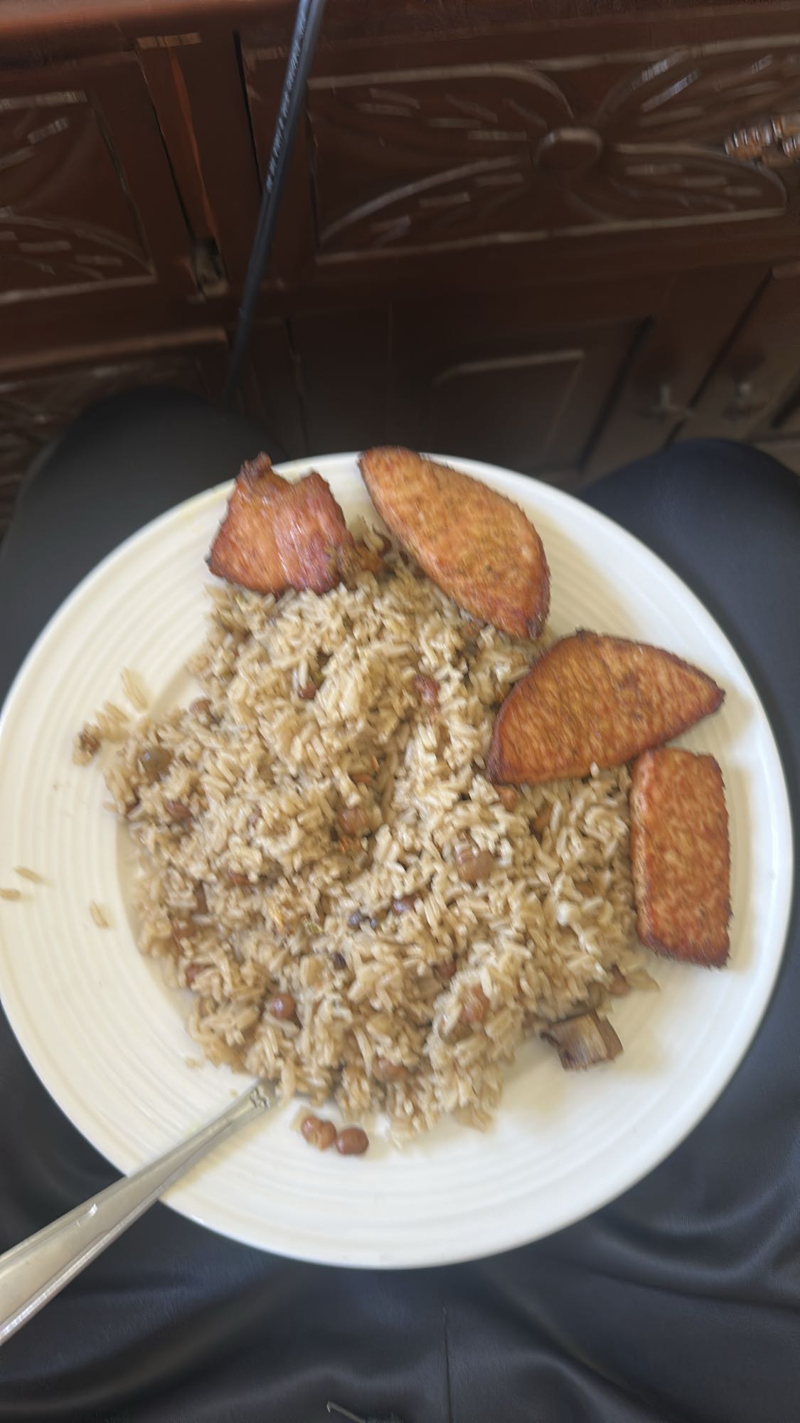 Fried plantain rice