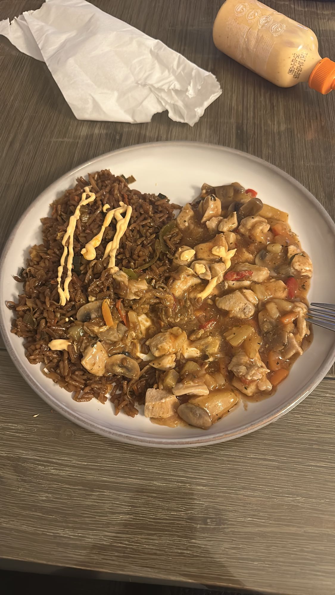 Kip met gebakken rijst