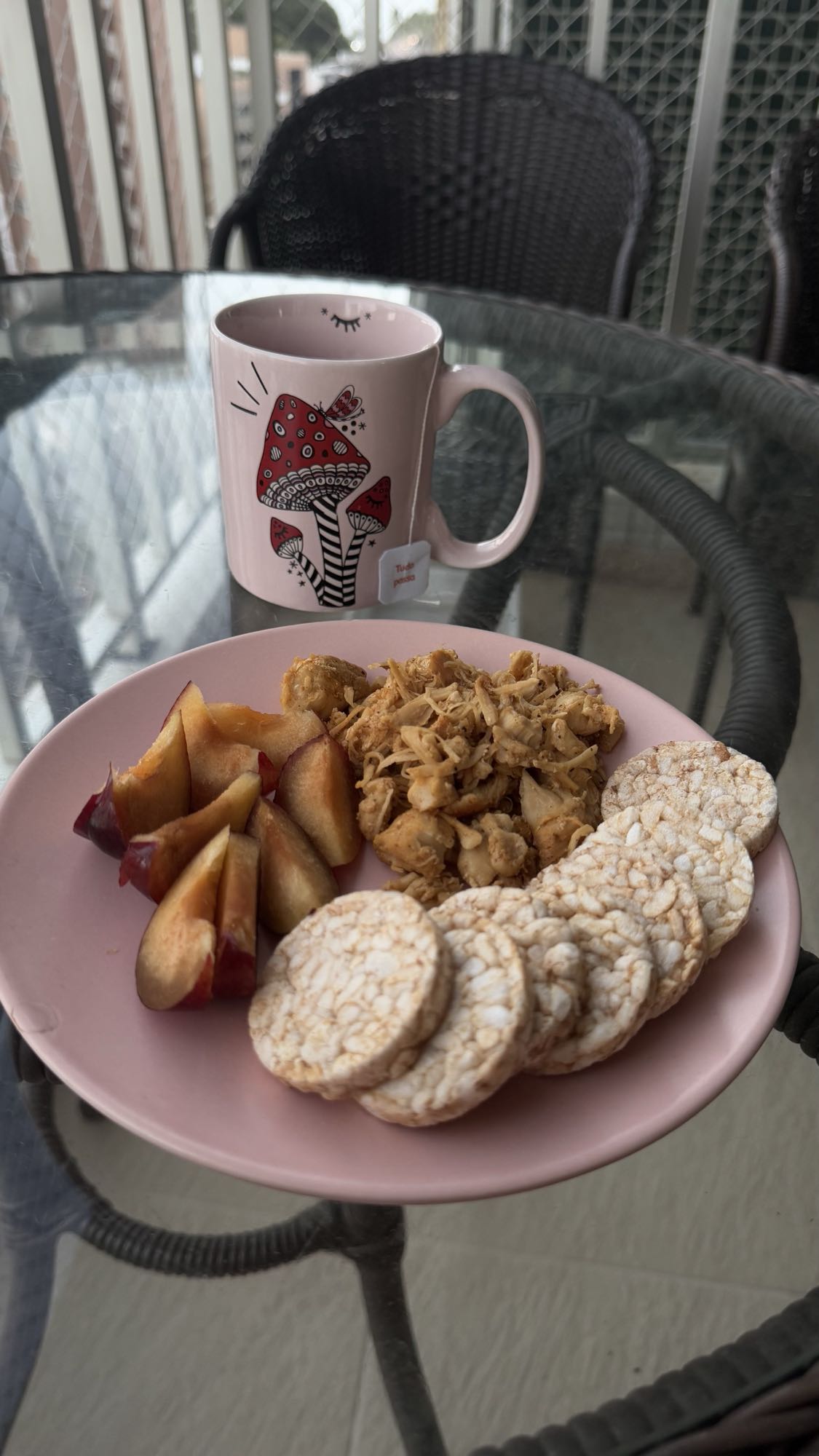 Rice cakes with fruit & jackfruit